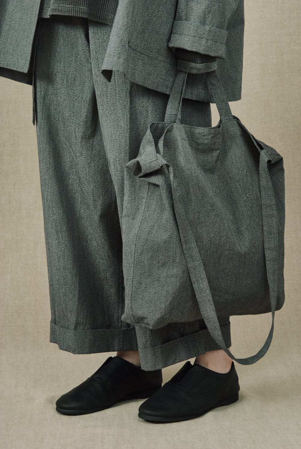 Work Cropped Trousers in B&W