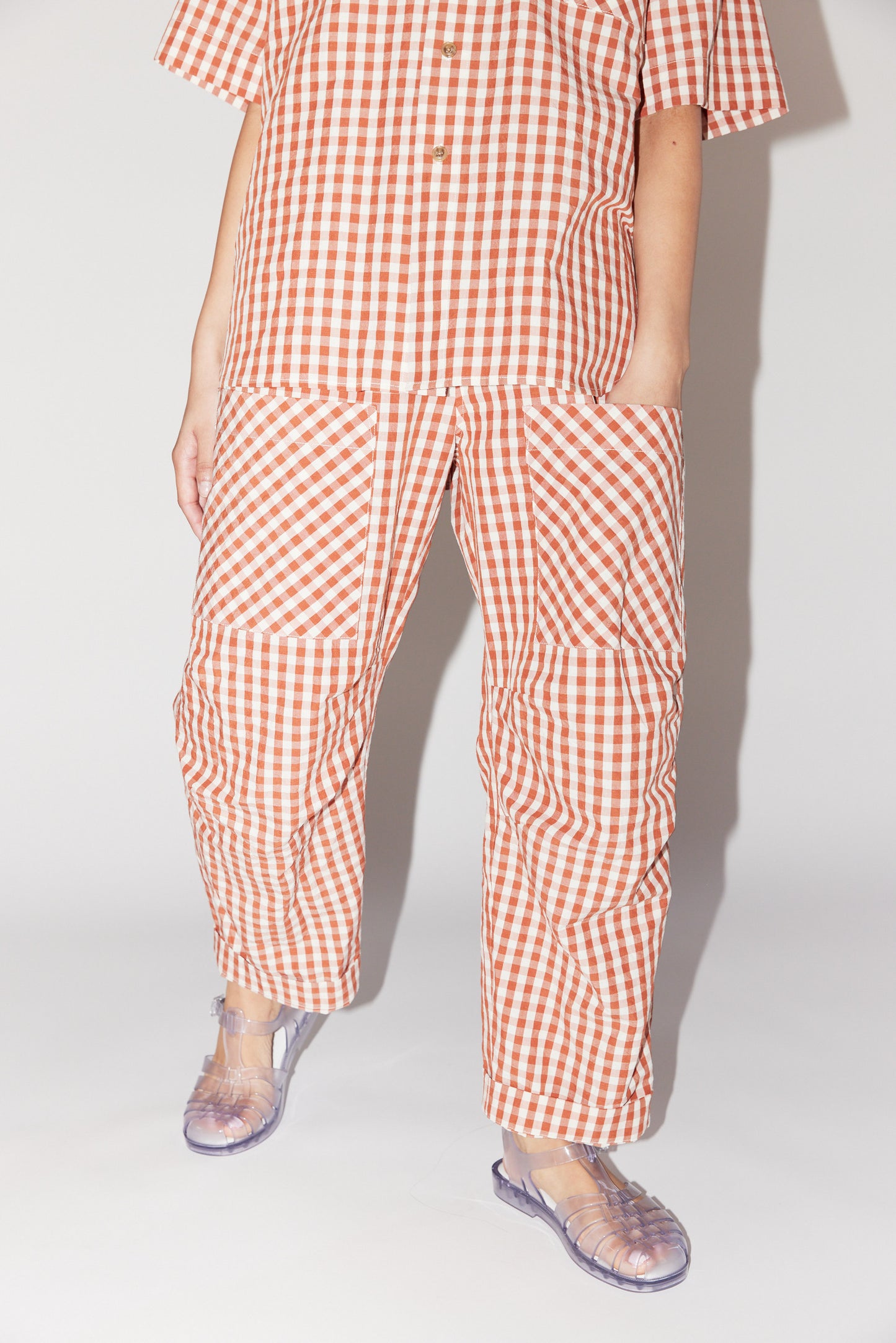 Gingham Patch Pocket Pants