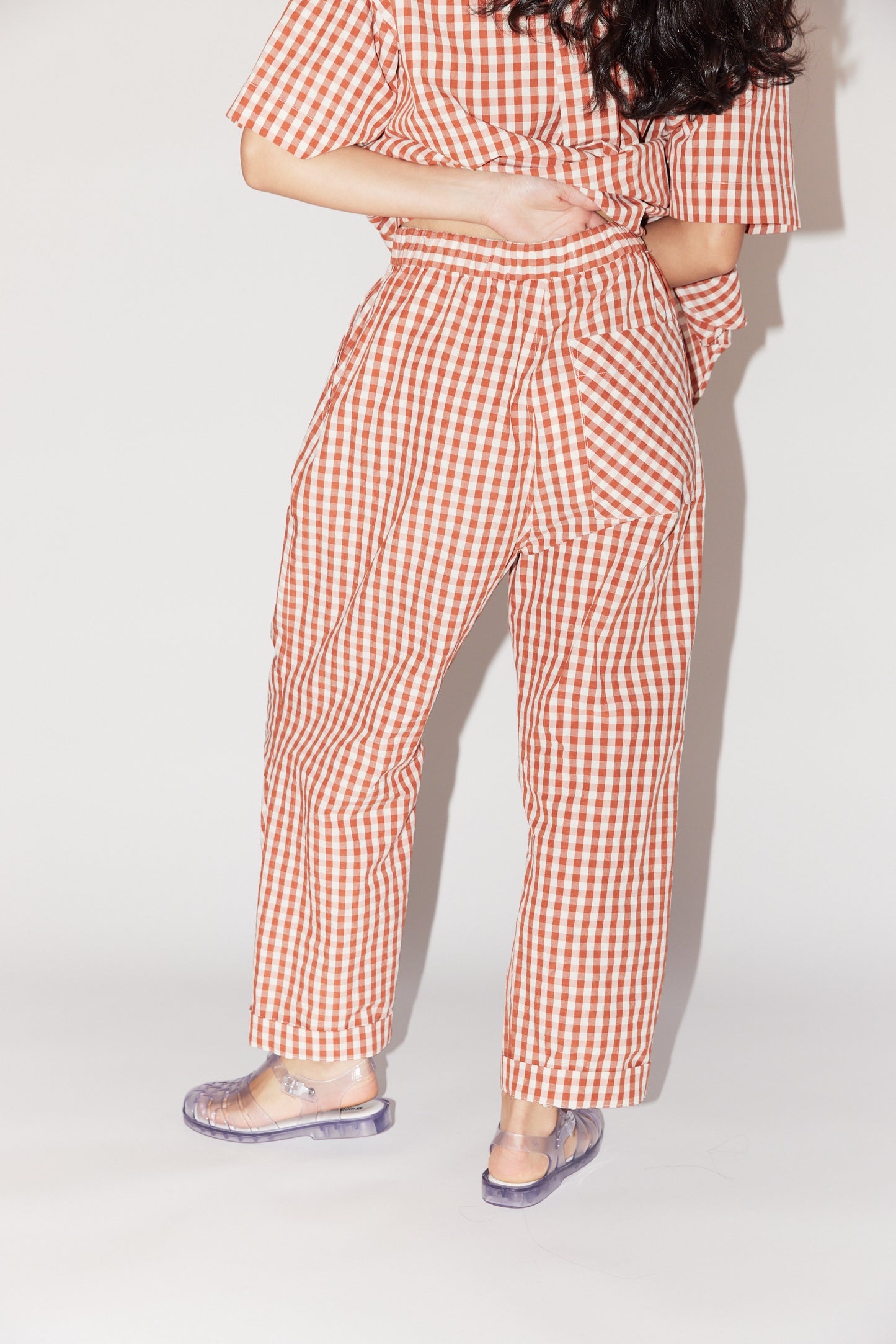 Gingham Patch Pocket Pants