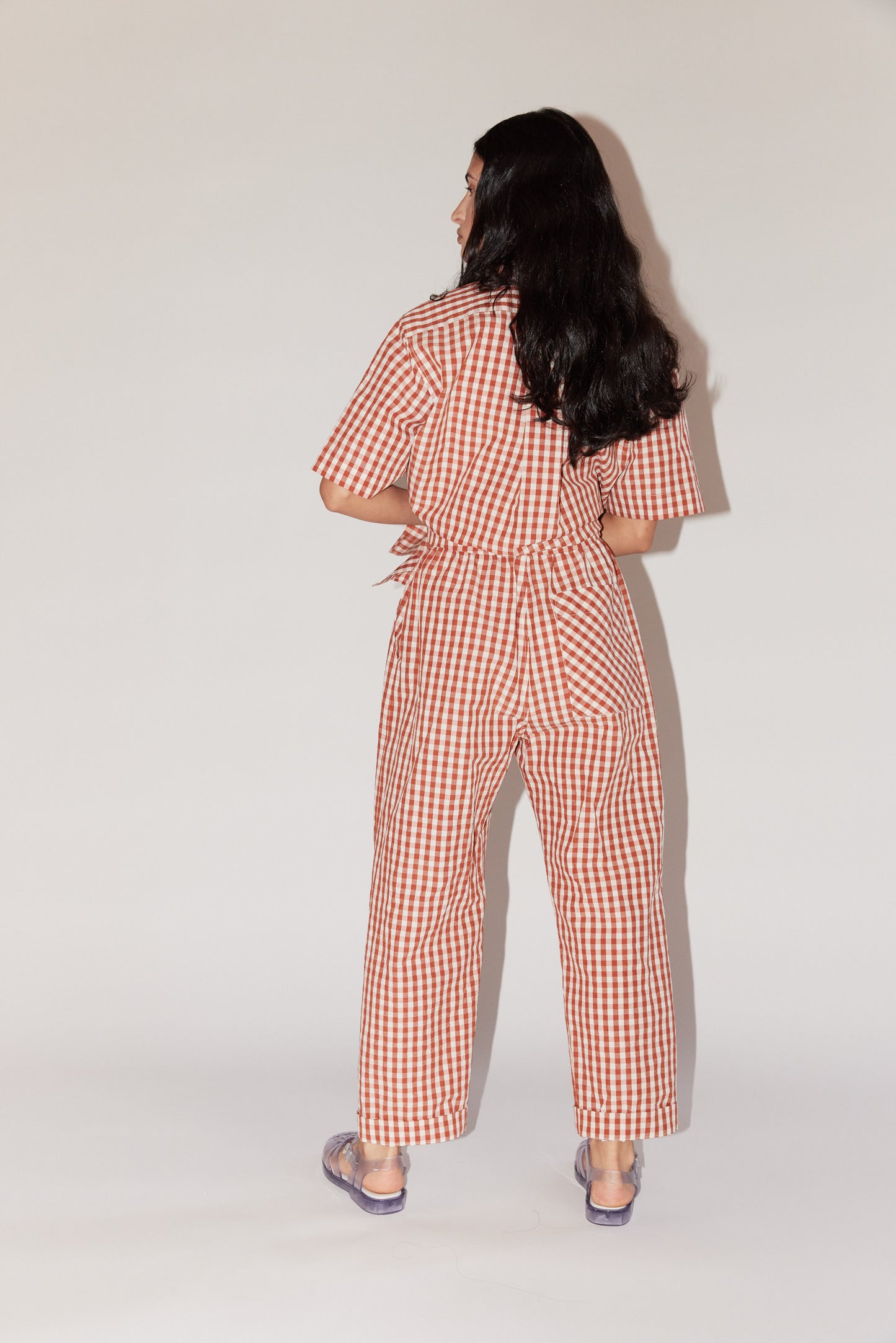 Gingham Patch Pocket Pants