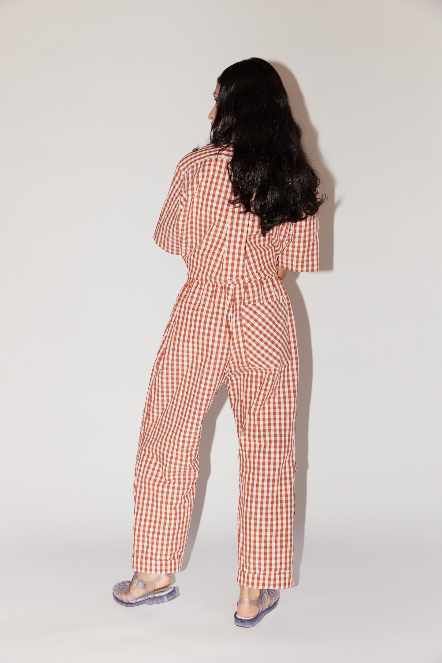Gingham Patch Pocket Pants