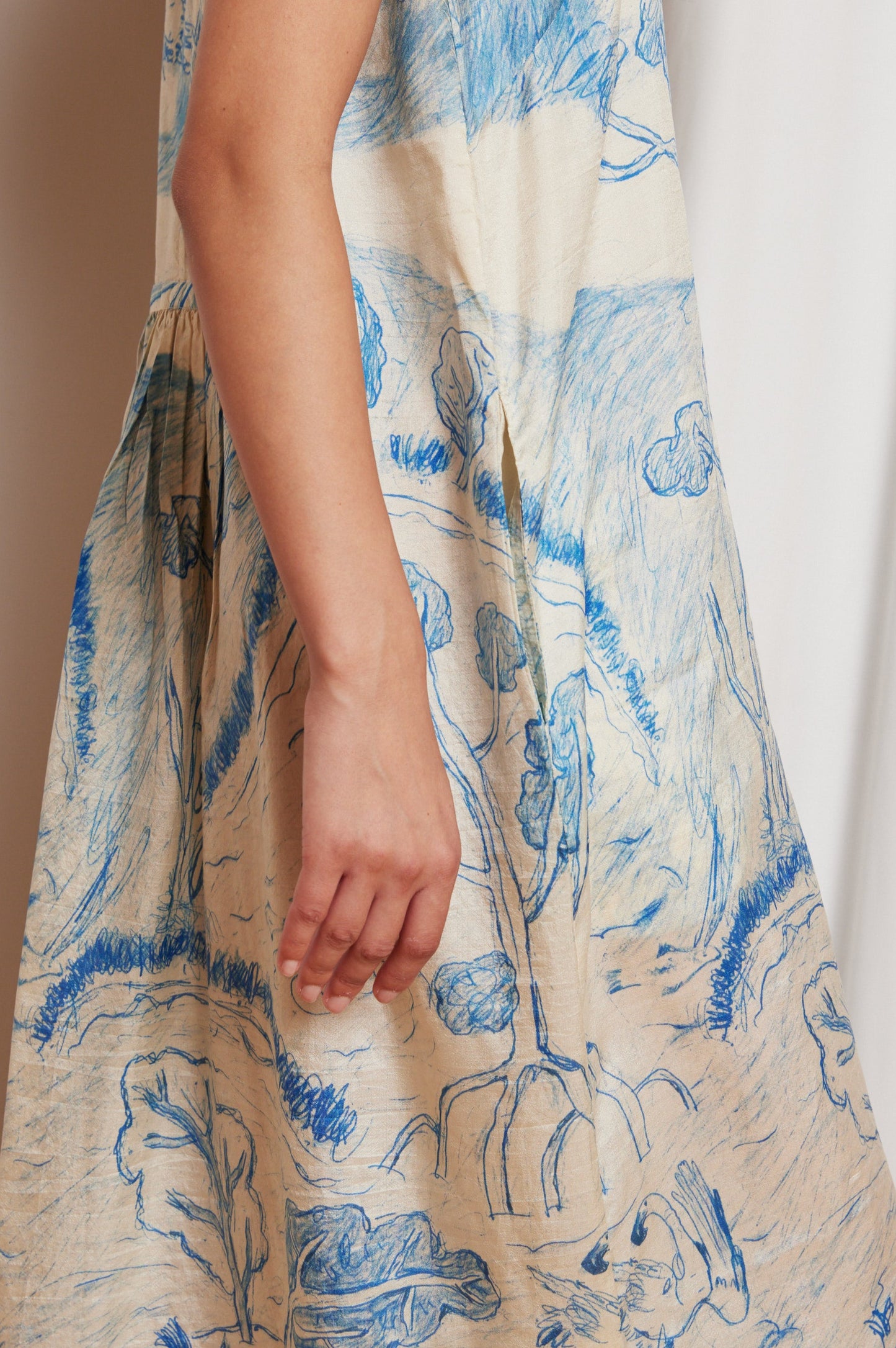Mary Dress in Blue Pond