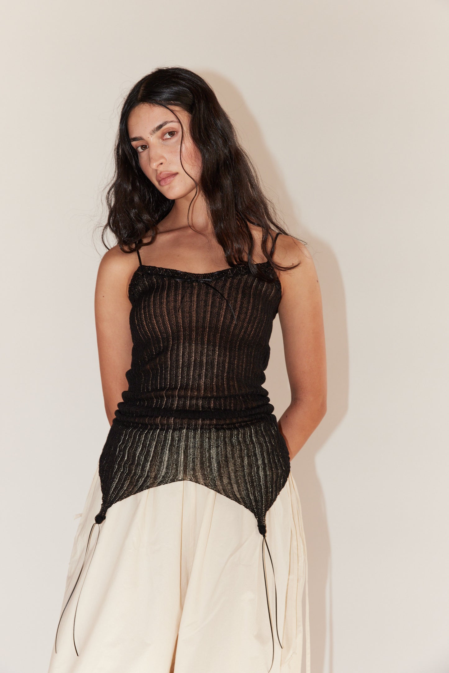 Lace camisole in Black