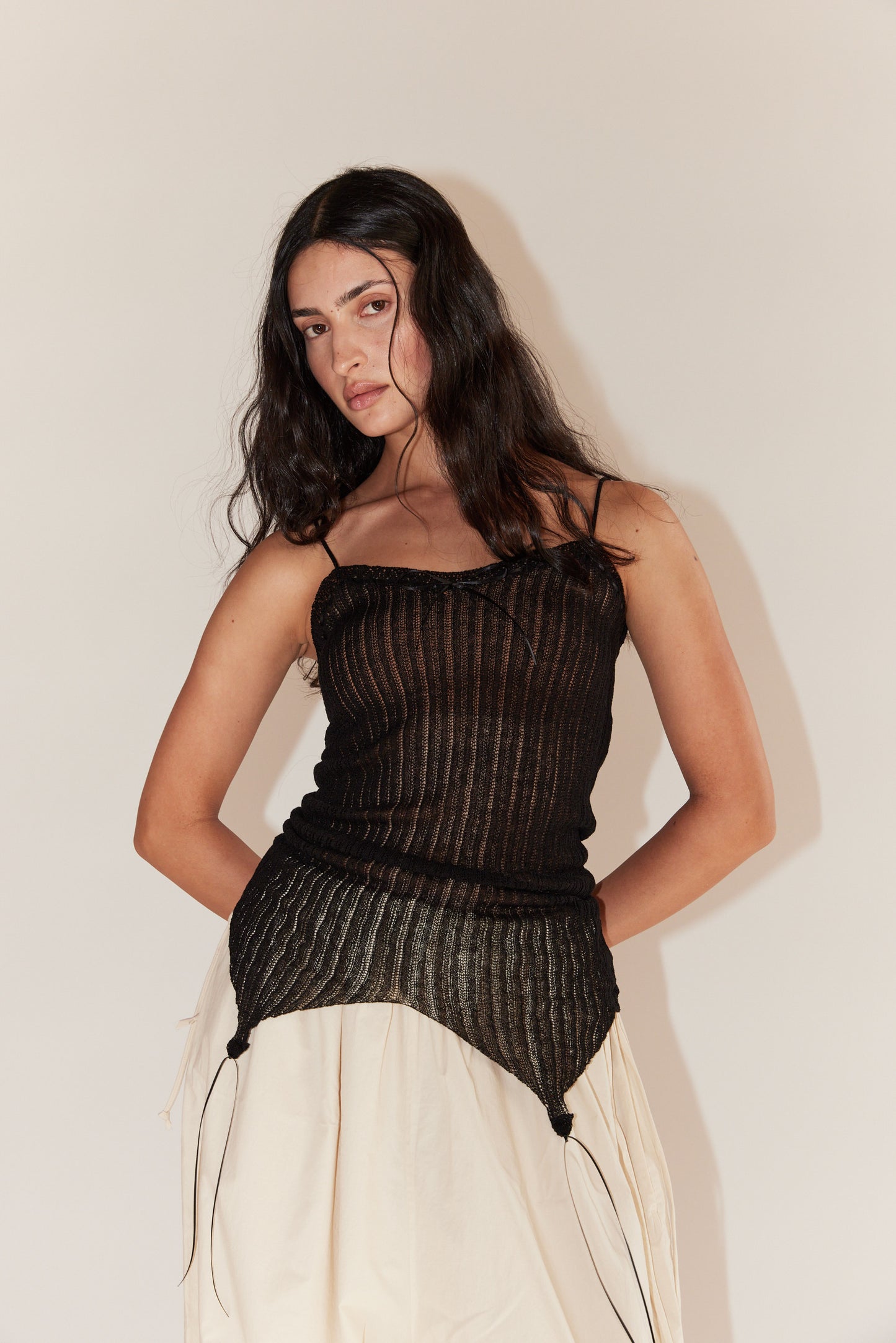 Lace camisole in Black