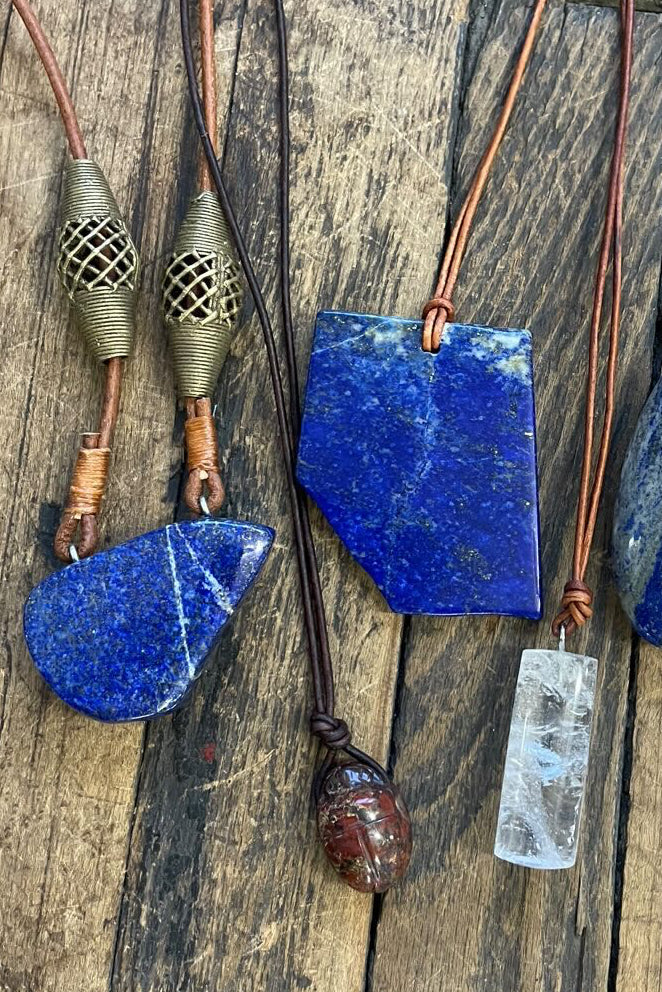 Lapis Slice Necklace