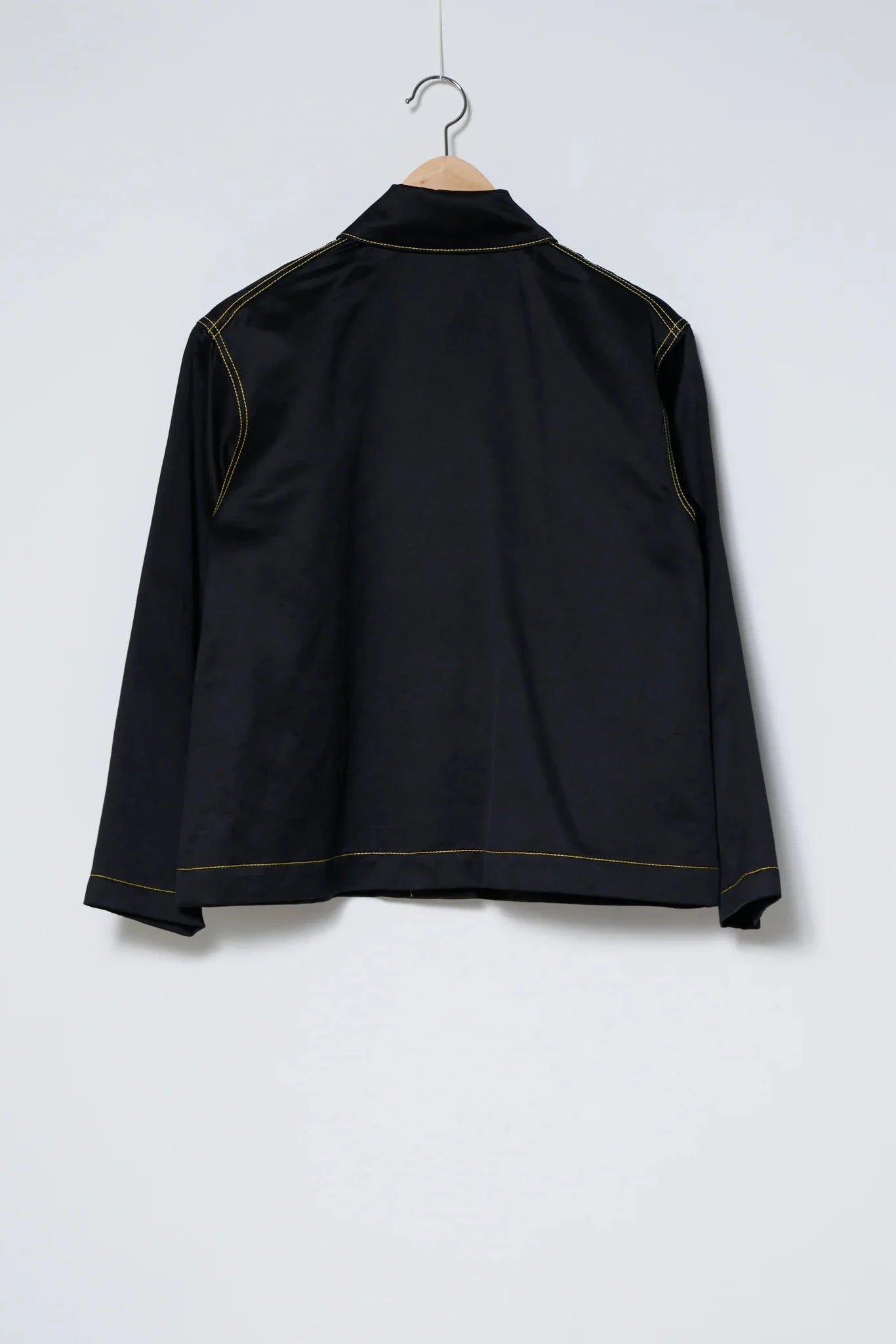 Sateen A-line shirt jacket