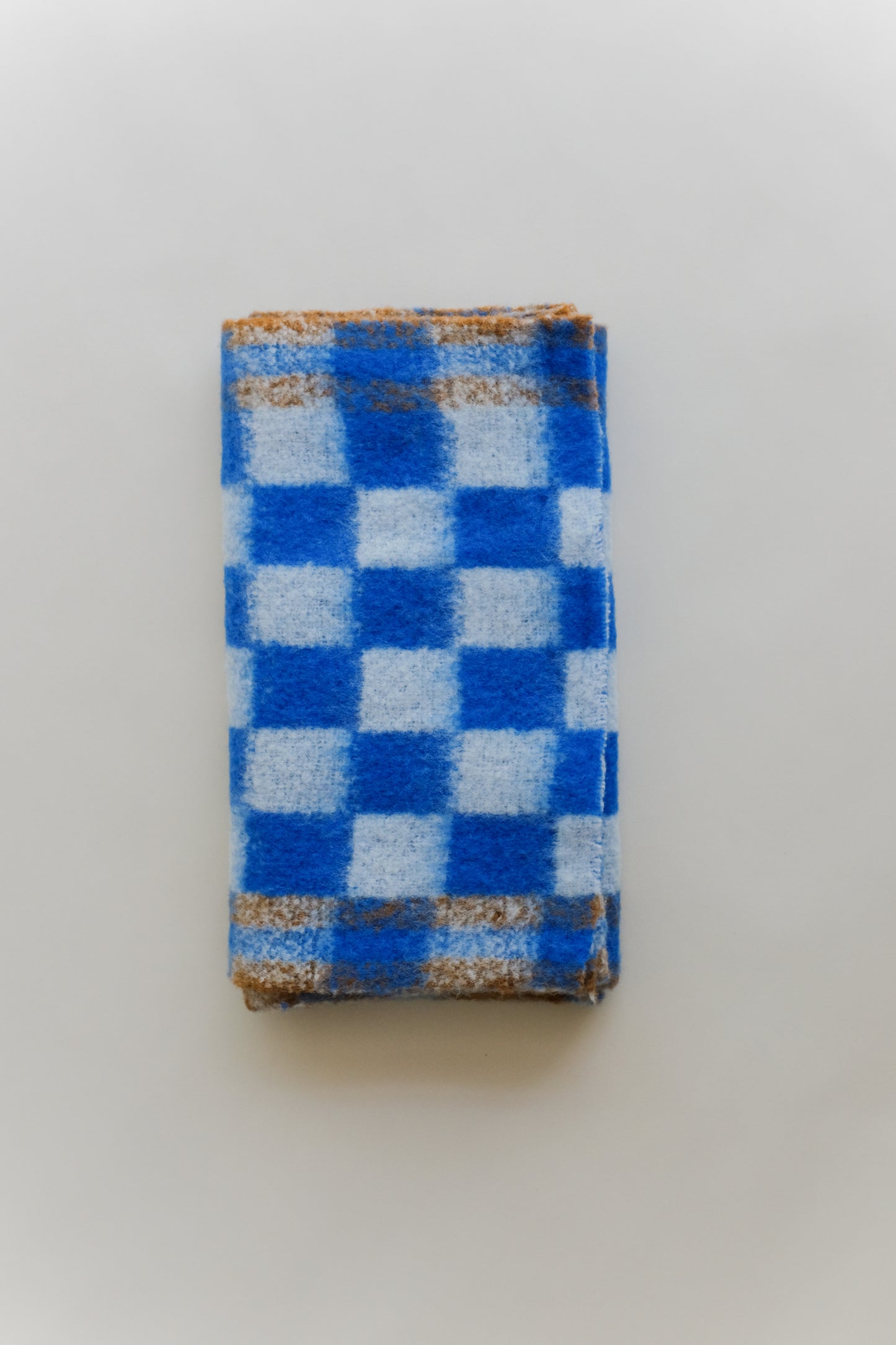 Nory Woolen Scarf in Blue Check