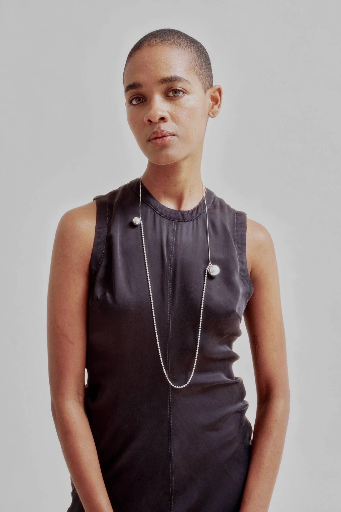 Draped Waist Dress in Black