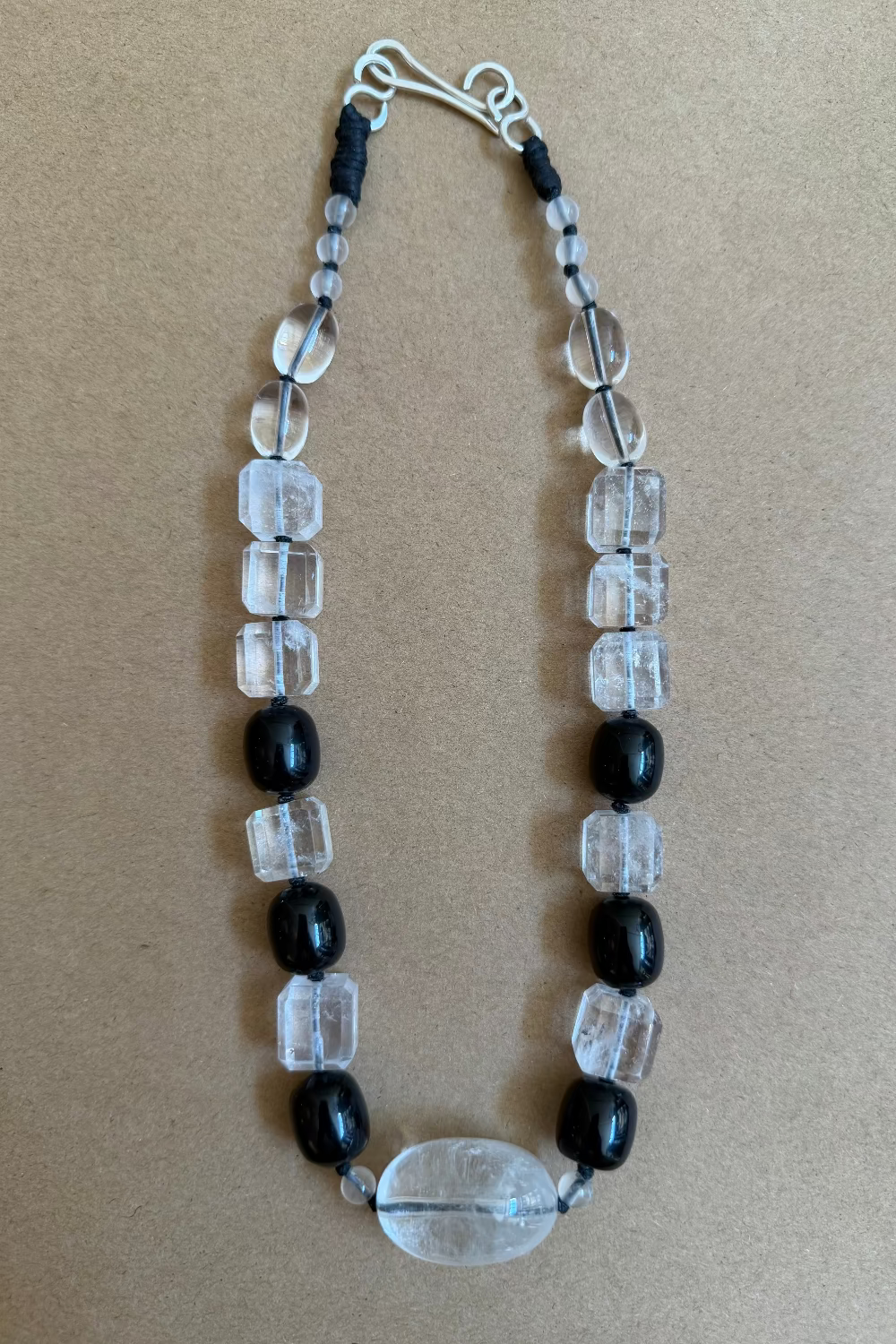 Rock Crystal & Onyx Necklace