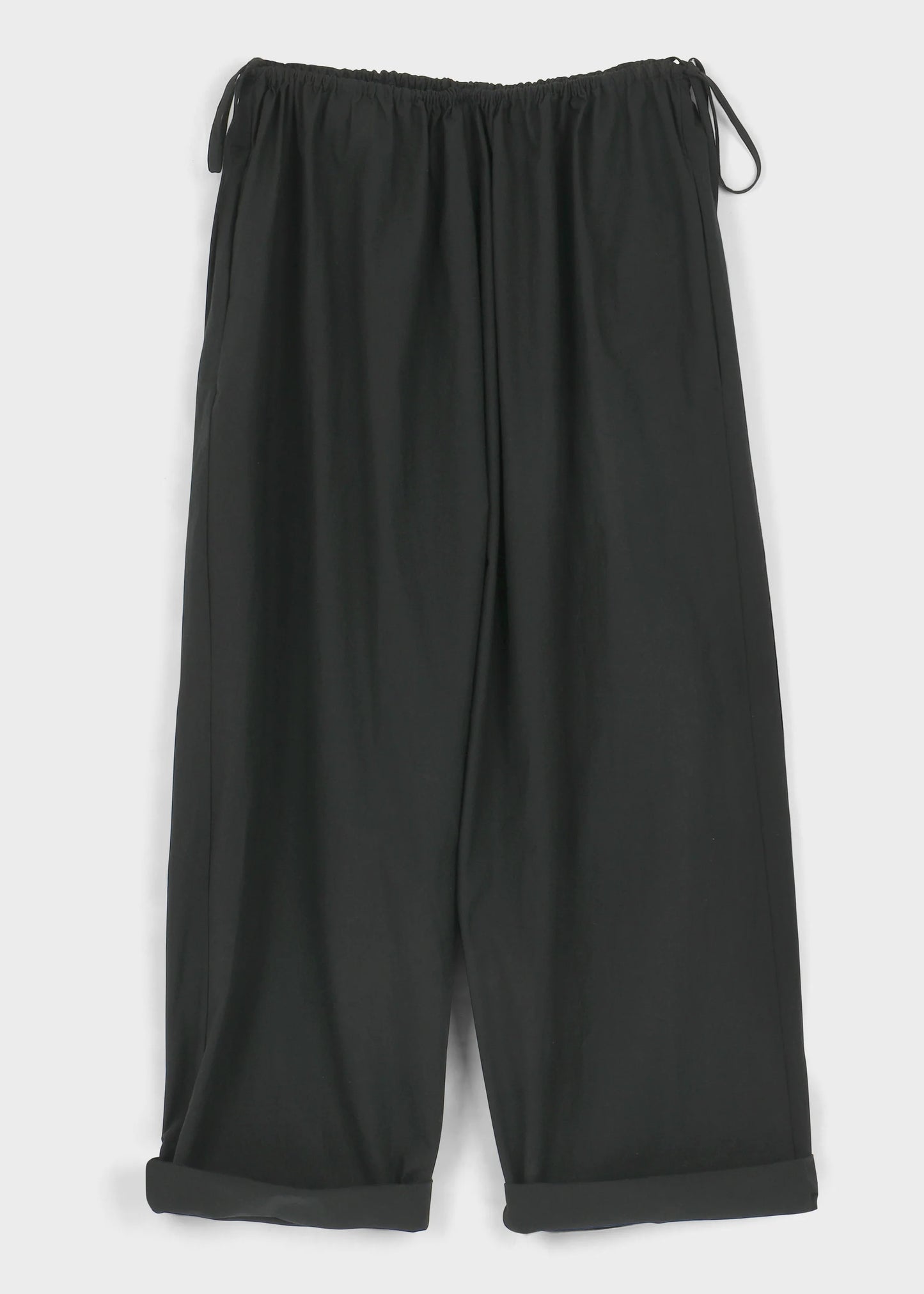 Balloon Pant in Black Parchment Poplin