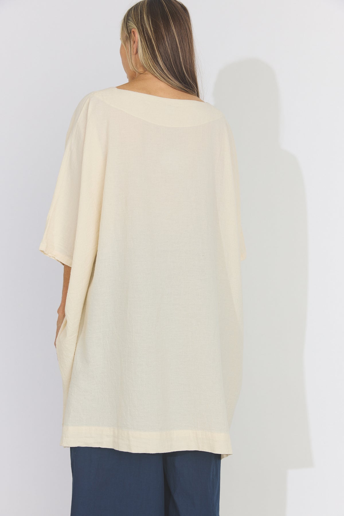 Corse Cotton Box Dress - Cream