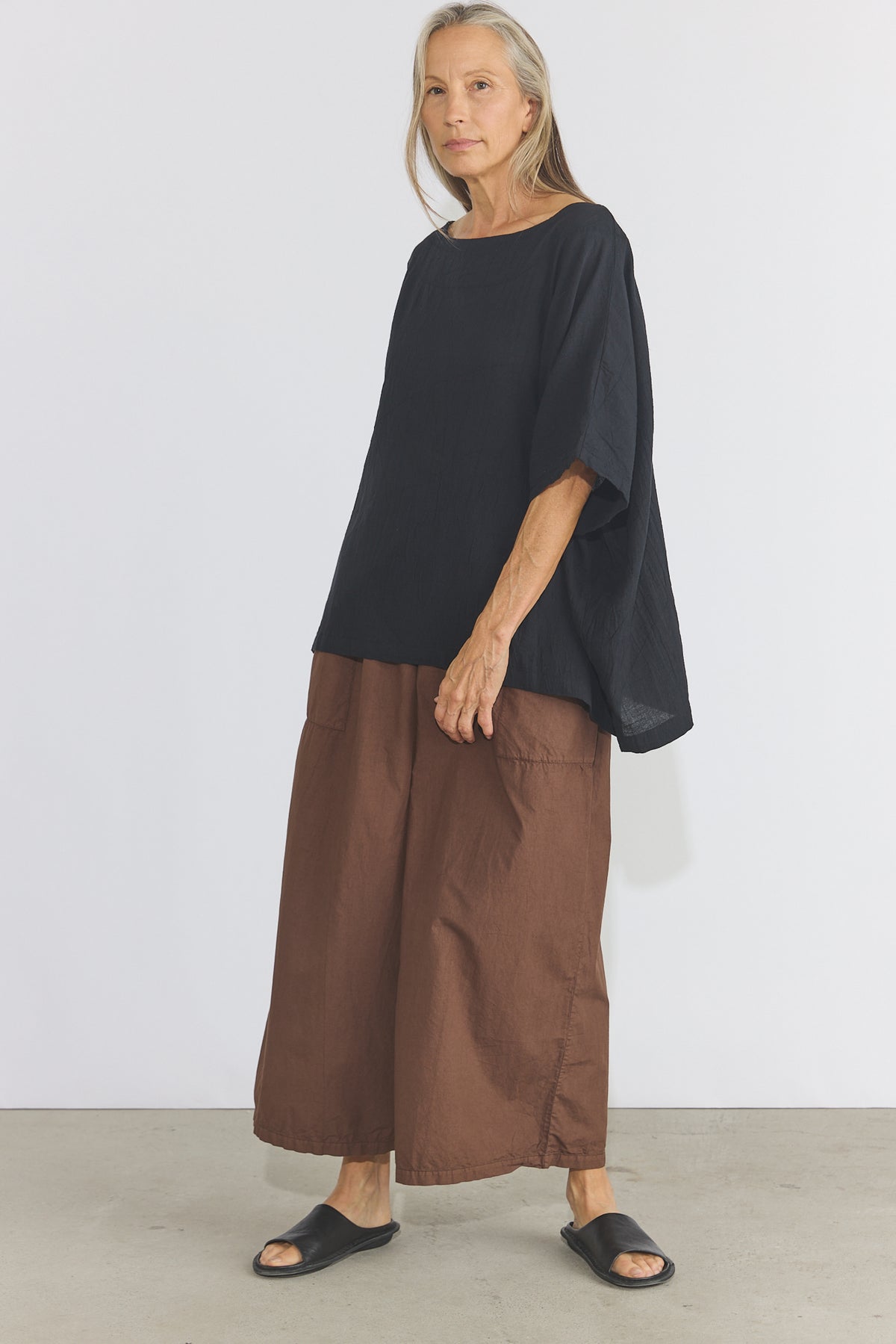Corse Cotton Box Top - Black