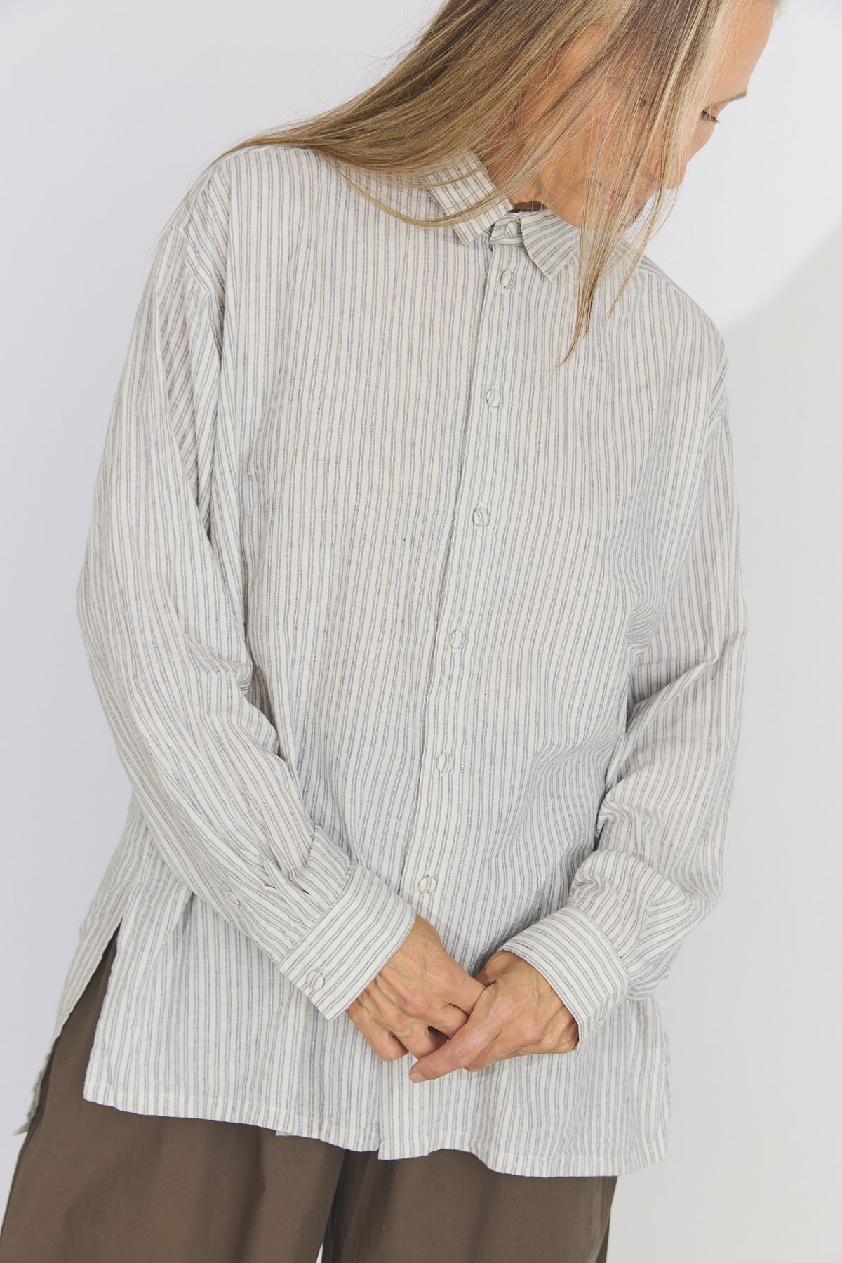 Bengal Stripe Loose-fitting Shirt - Off White