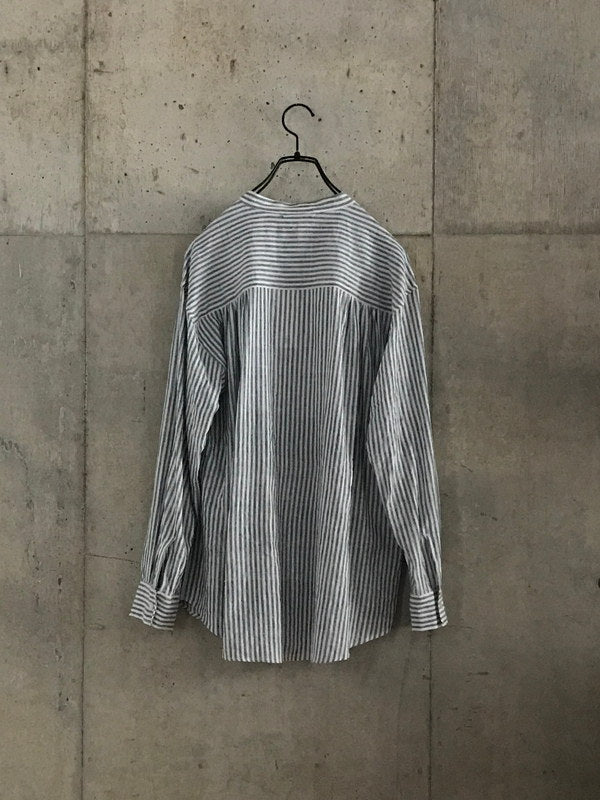 Linen Striped Blouse - Blue & White