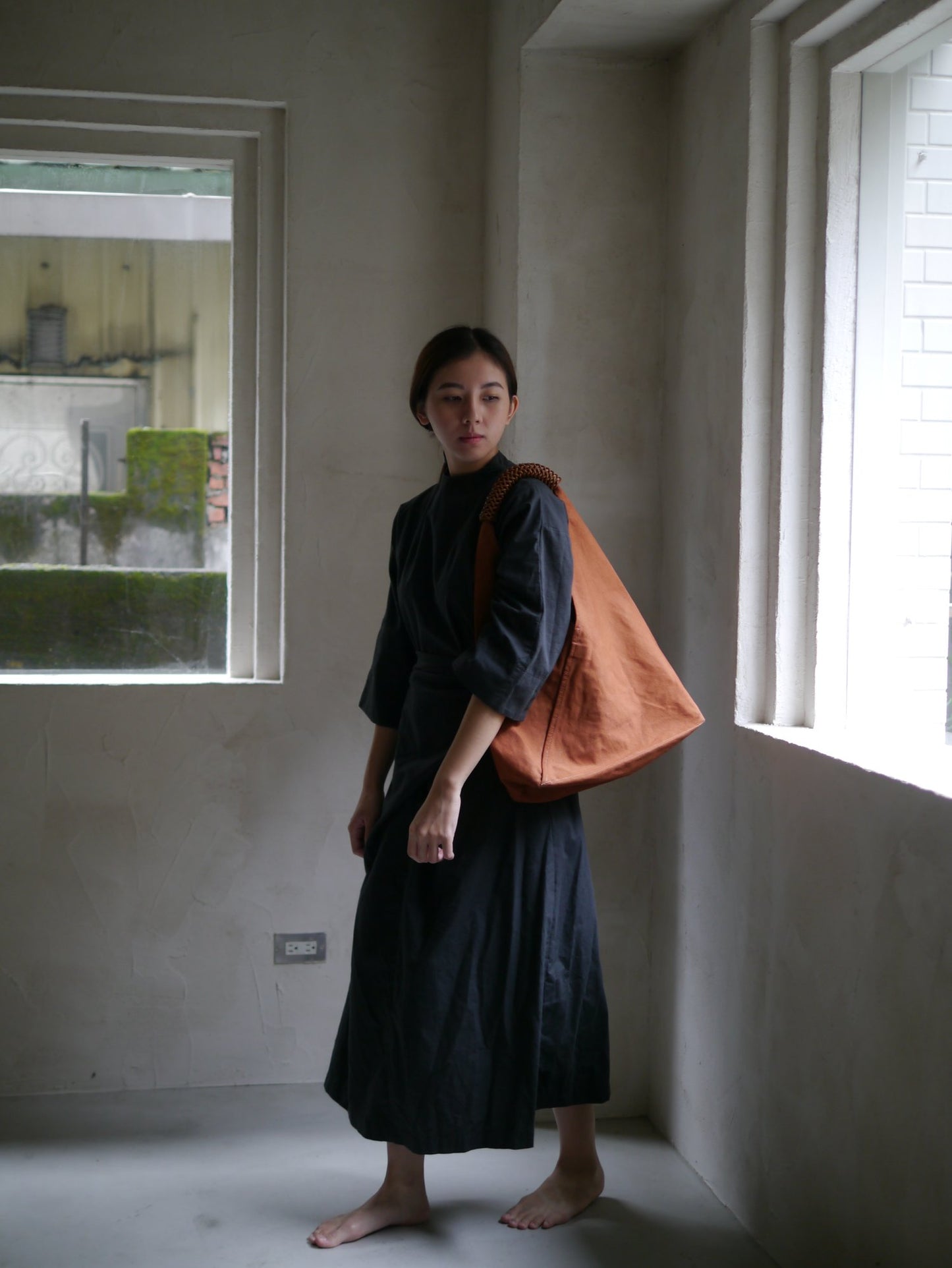 Triangle Bag 58 in Ochre-Red