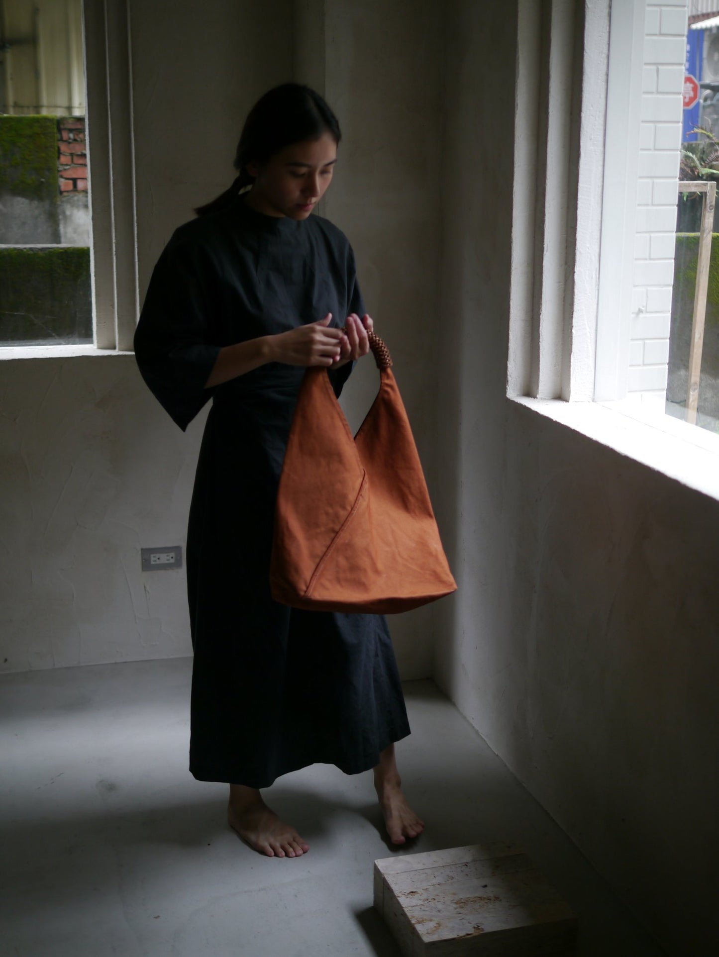 Triangle Bag 58 in Ochre-Red
