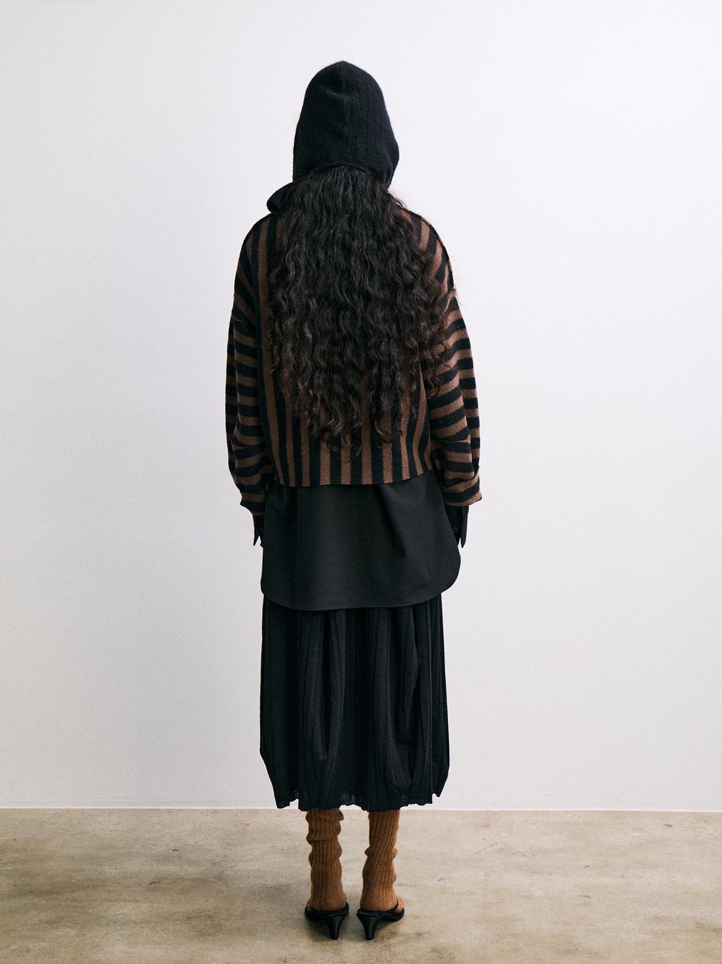 Shikai Polo Sweater in Black Espresso