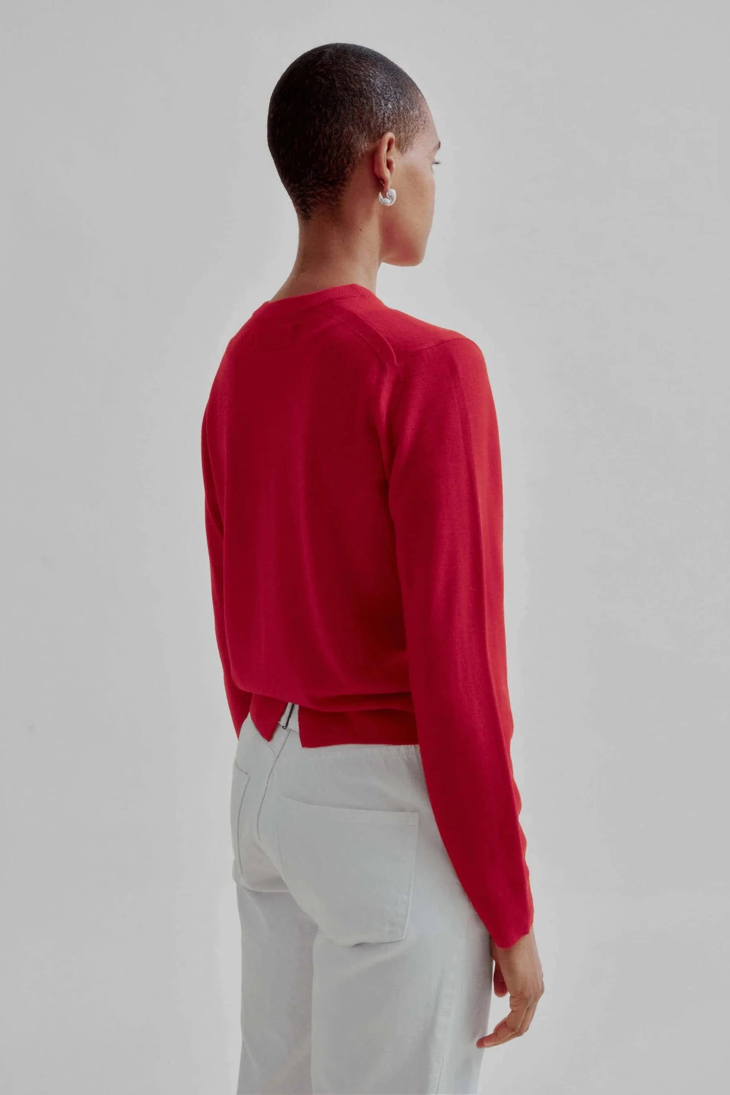 Compact Cardigan in Red