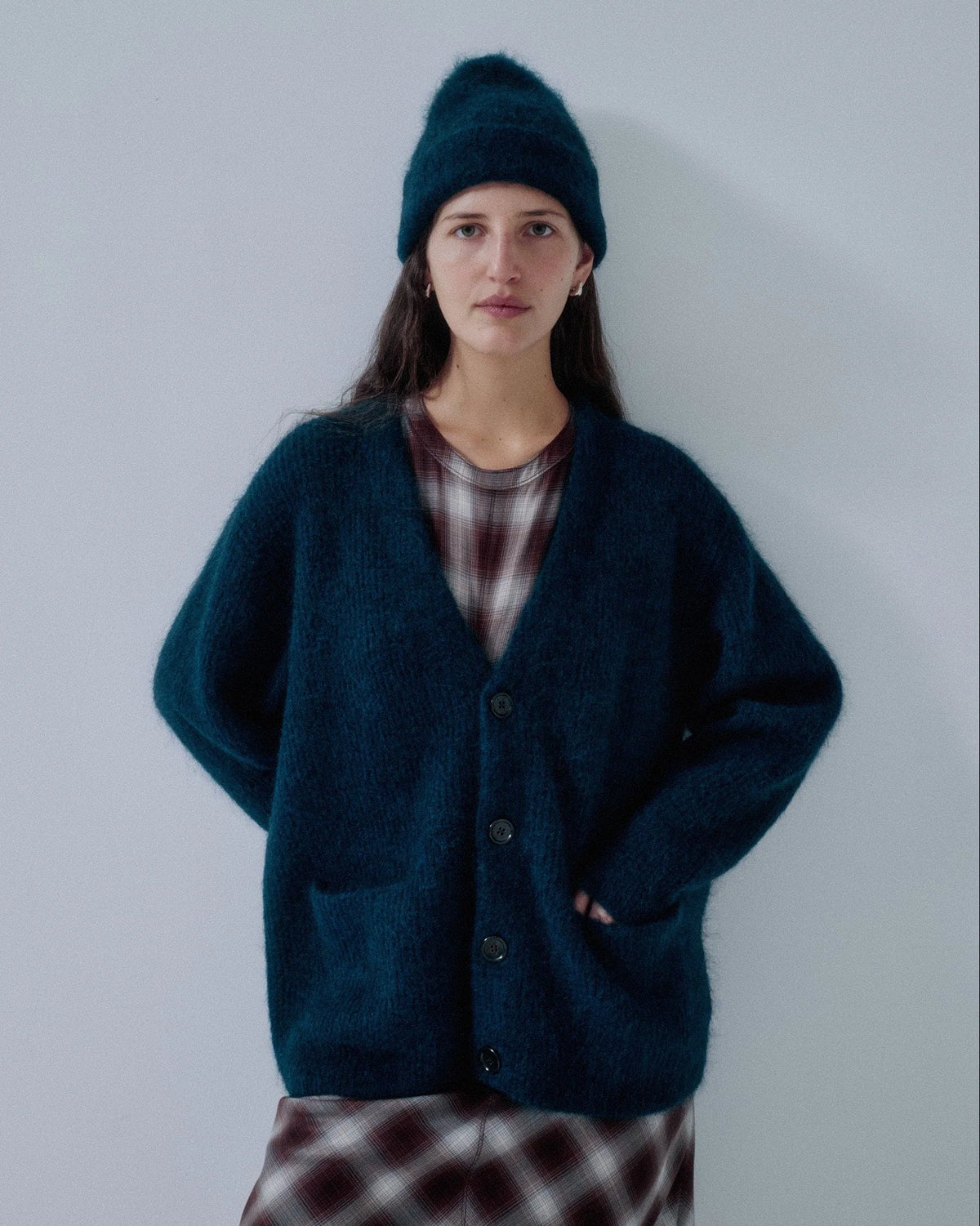 Mohair Cardigan - Midnight Blue