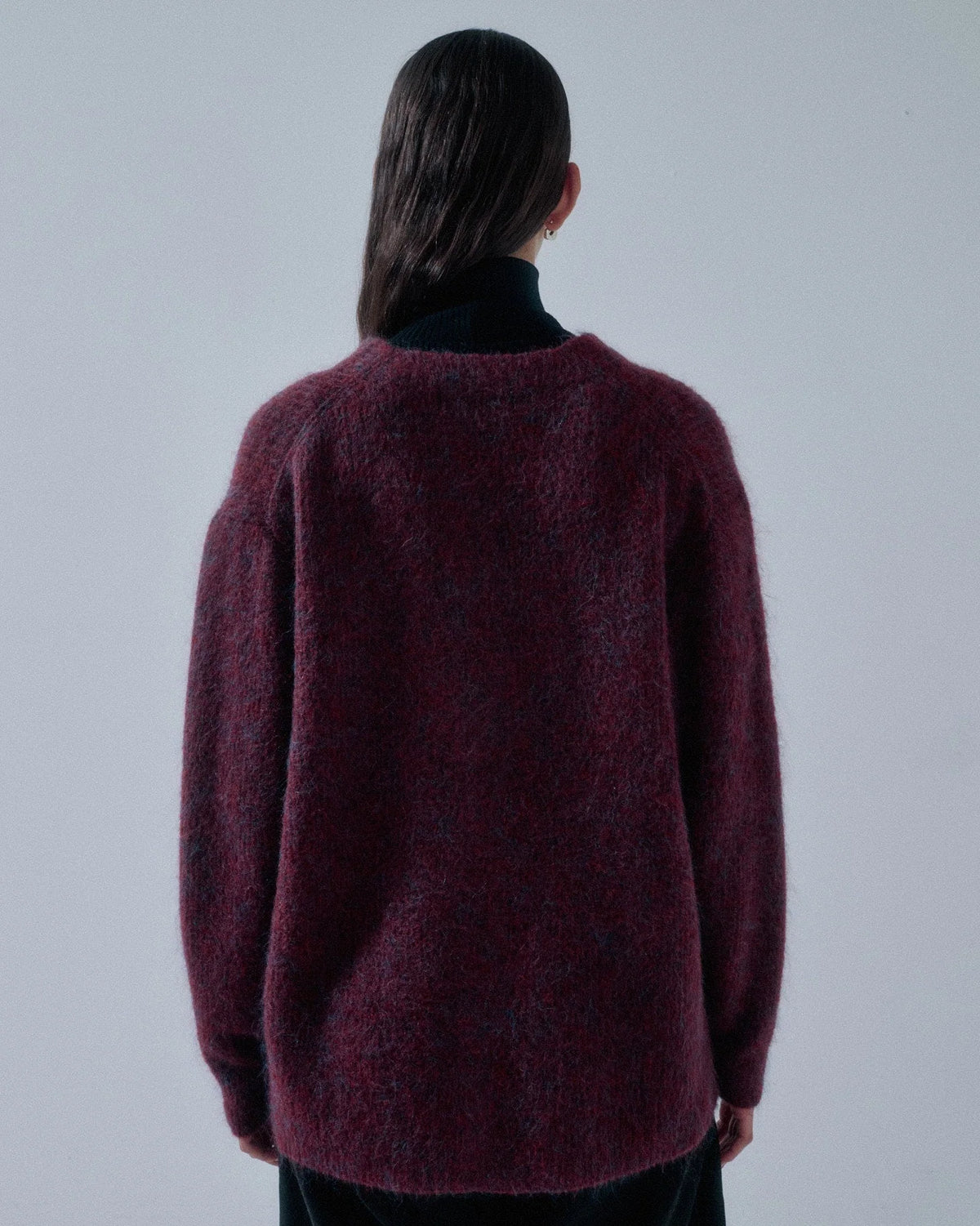 Mohair Cardigan - Mulberry