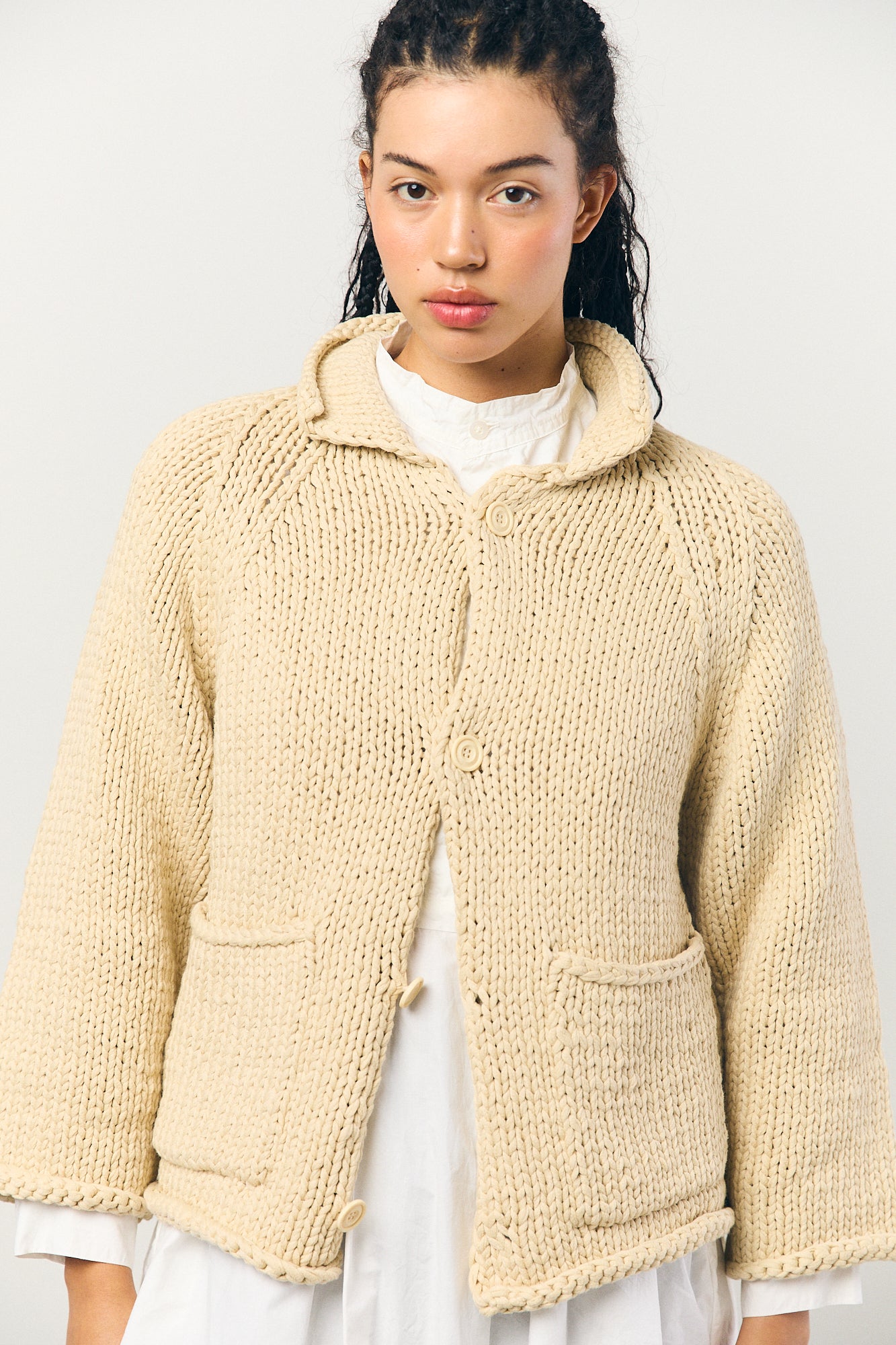 Knit Jacket in Ivory