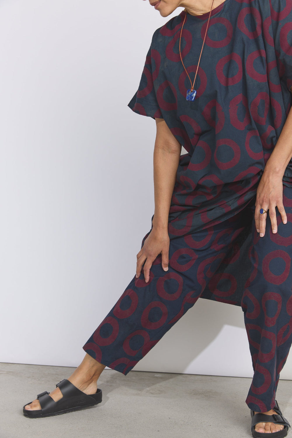 Lazy Pants - Burgundy Circle