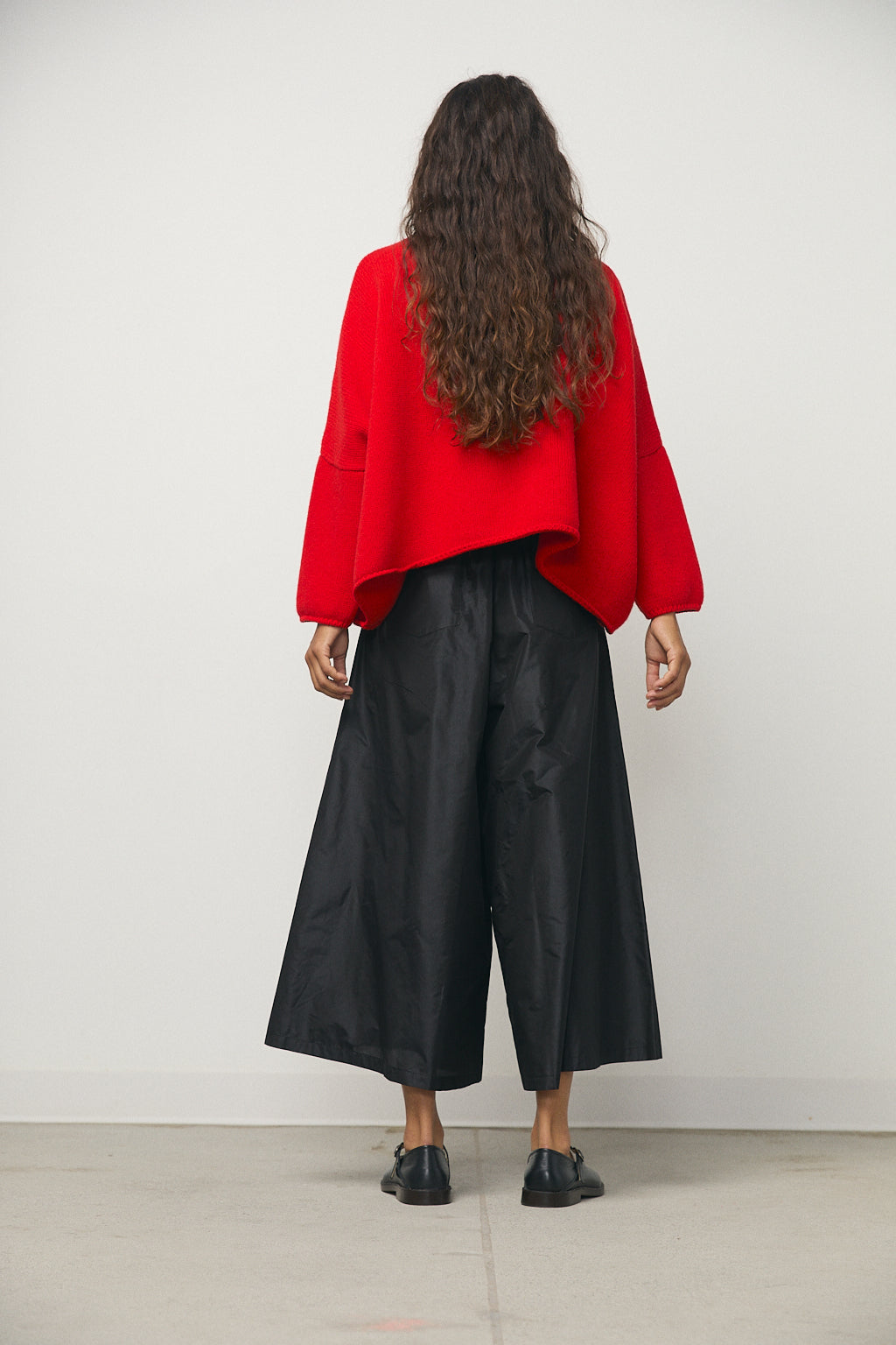 Fosco Taffeta Trousers in Black
