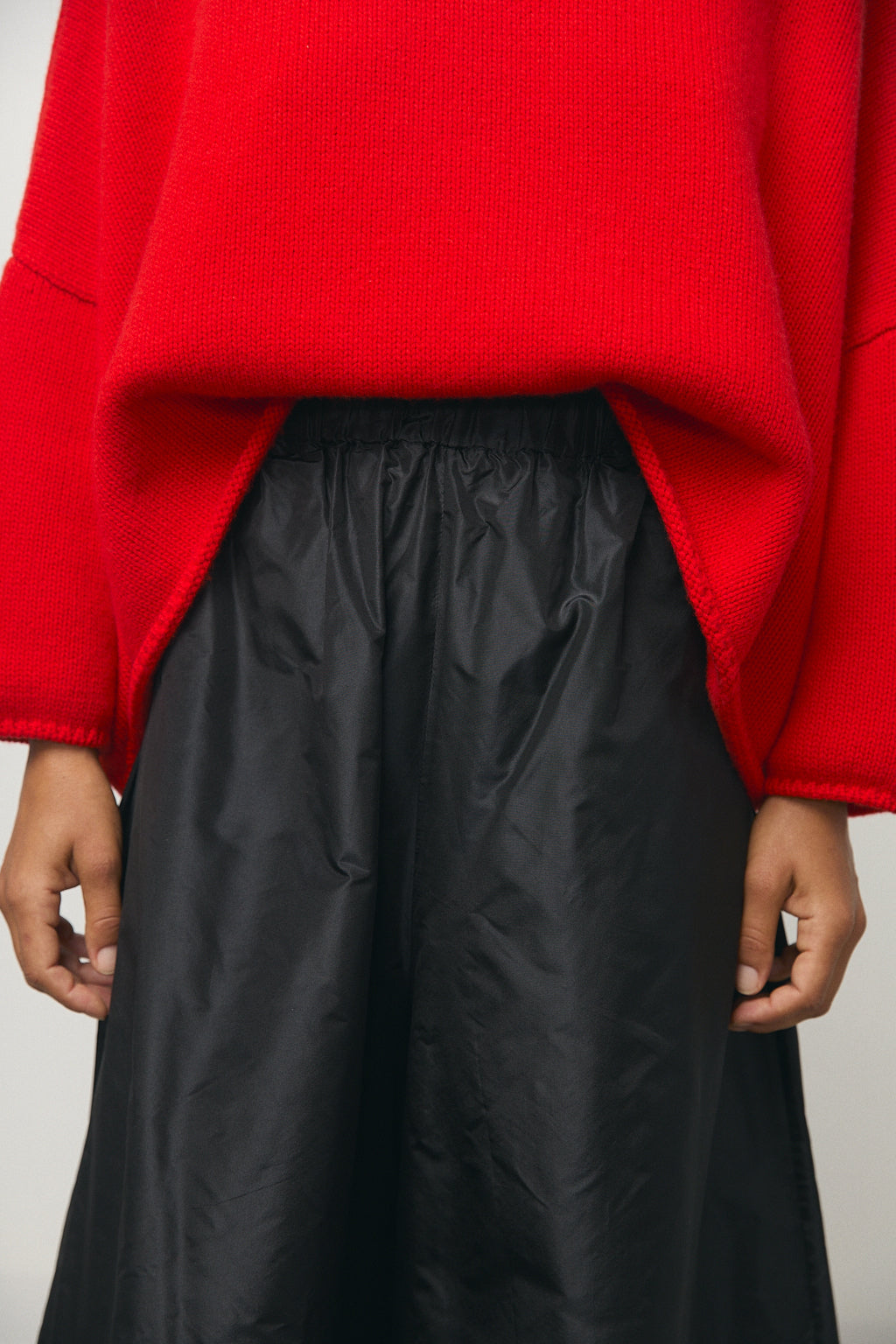 Fosco Taffeta Trousers in Black