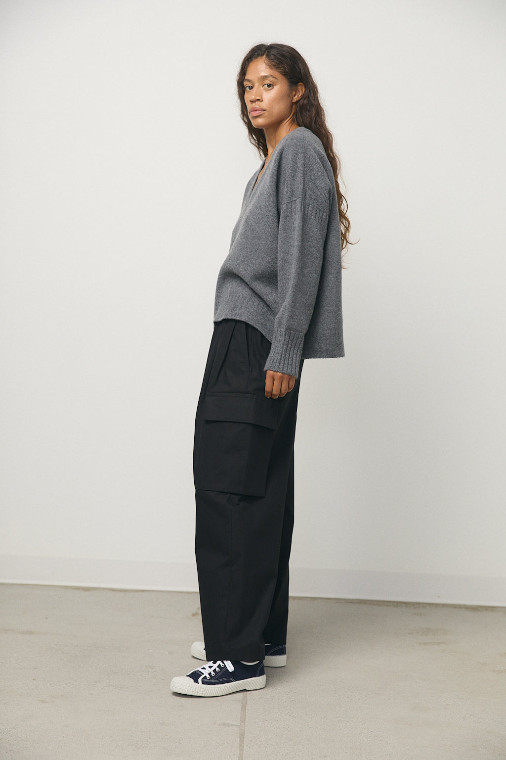 Clover Twill Pants in Black