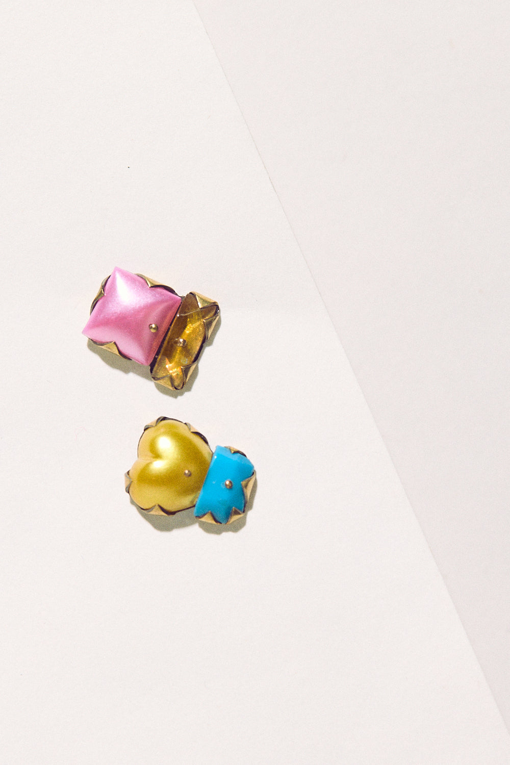 Tiny Pearl Studs - Yellow, Pink & Blue