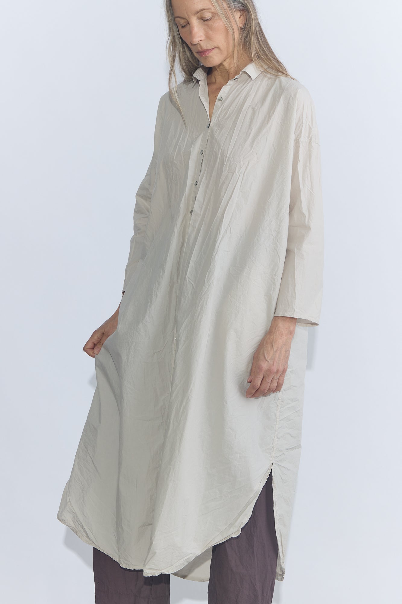 Long Shirt Dress TC - Pebble