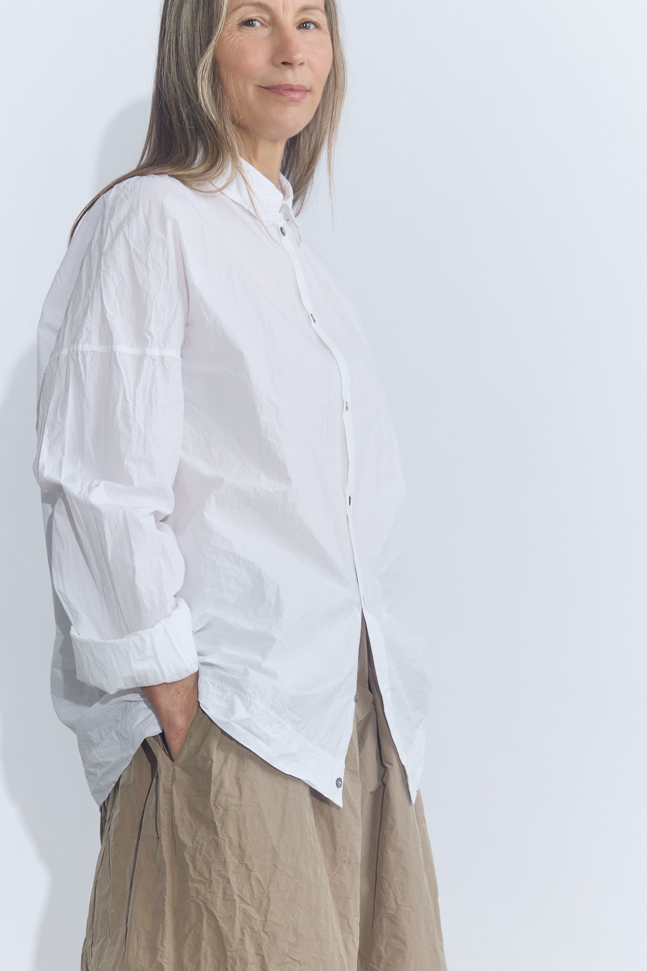 Unisex Collar Shirt TC - White