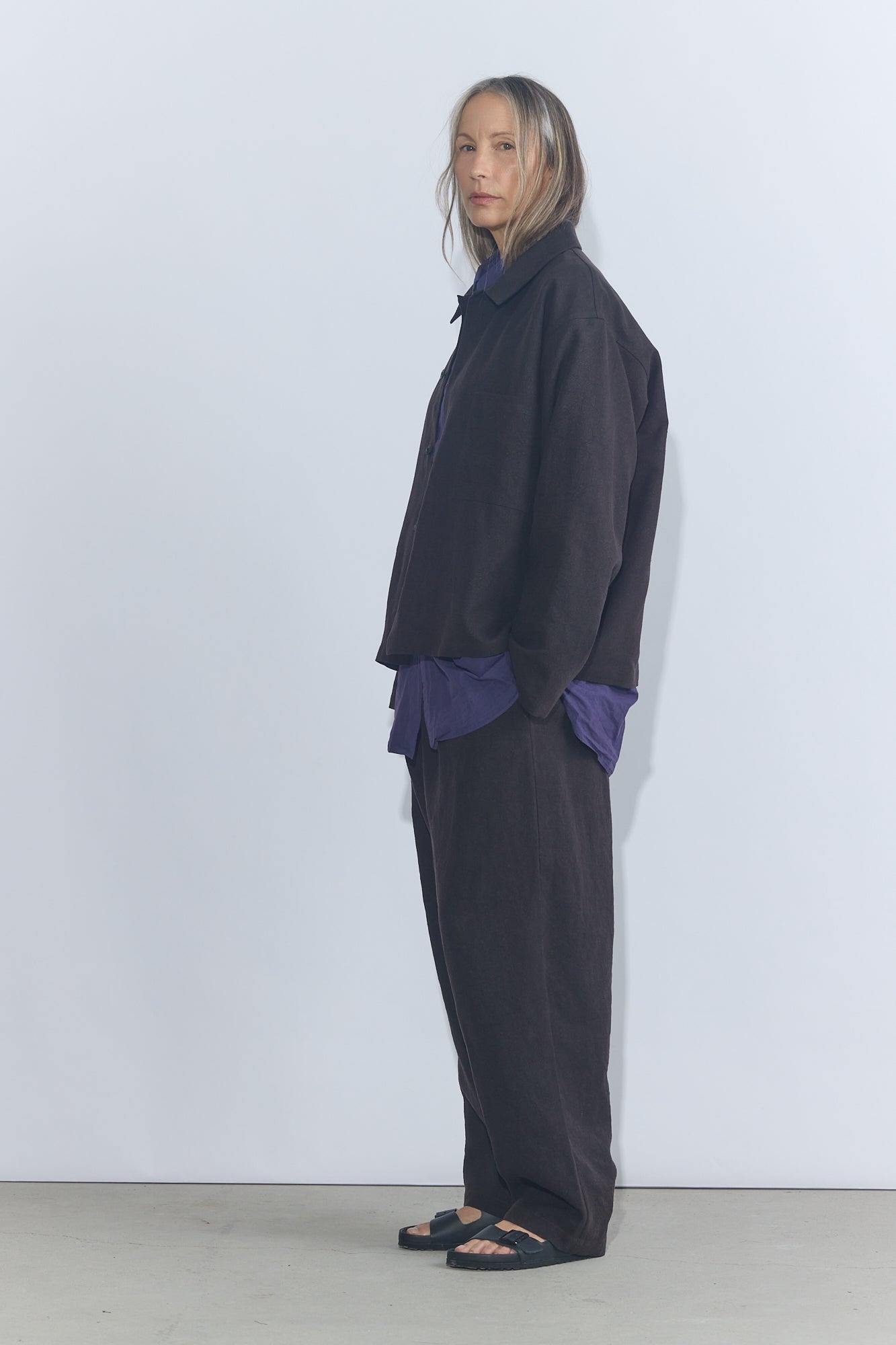 Wide Easy Pants - Brown