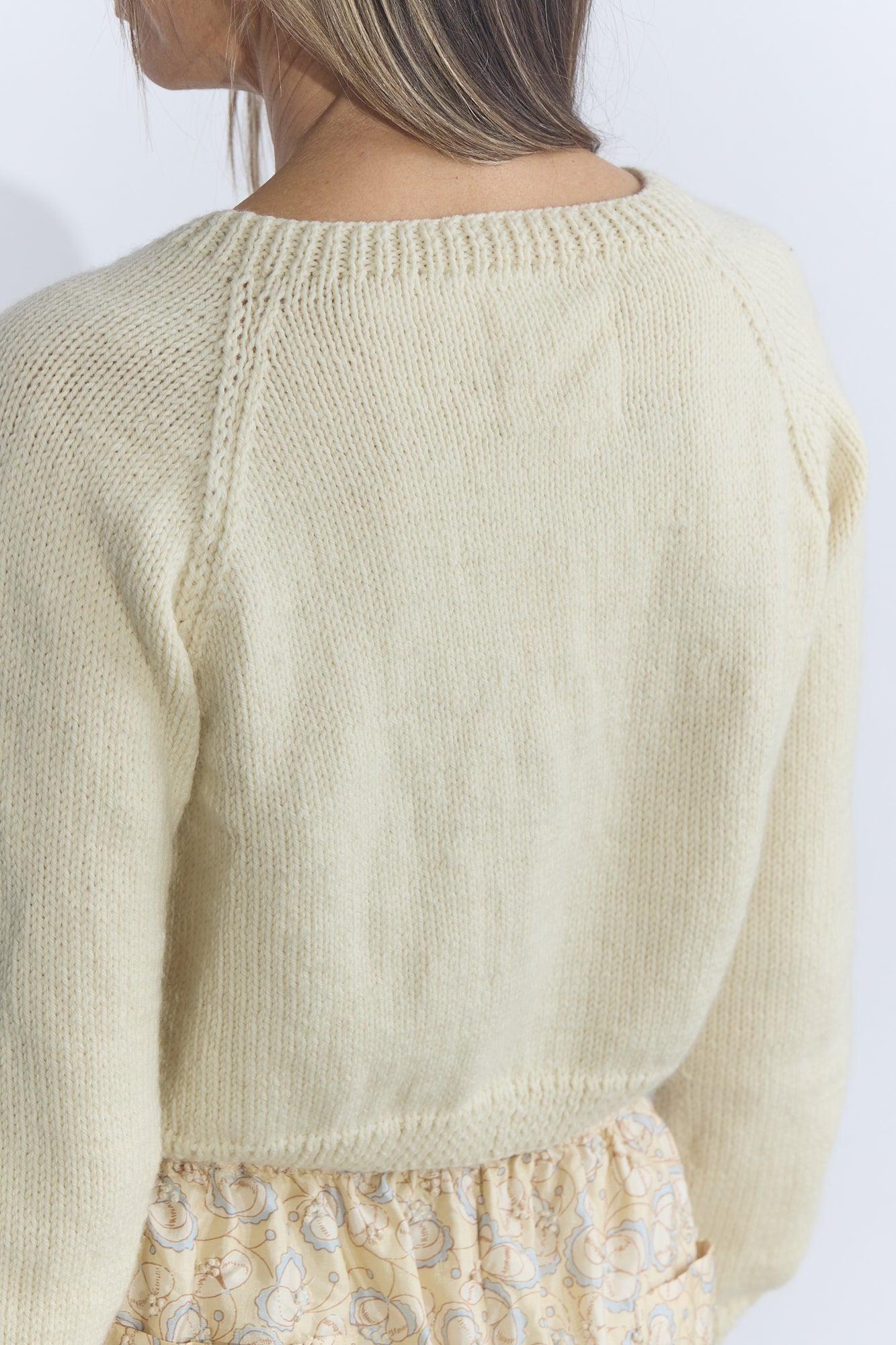 Hand-knit Cardigan - Cream