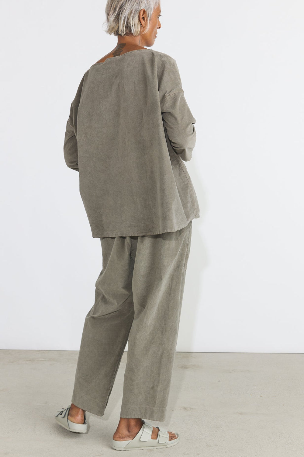 Boatneck T-Shirt V - Taupe