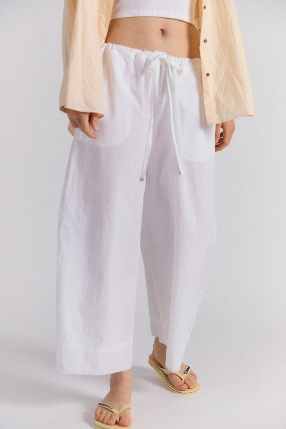 Ramona Poplin Pant in White