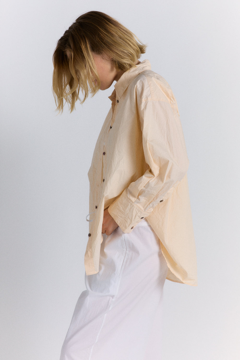 Ramona Poplin Pant in White