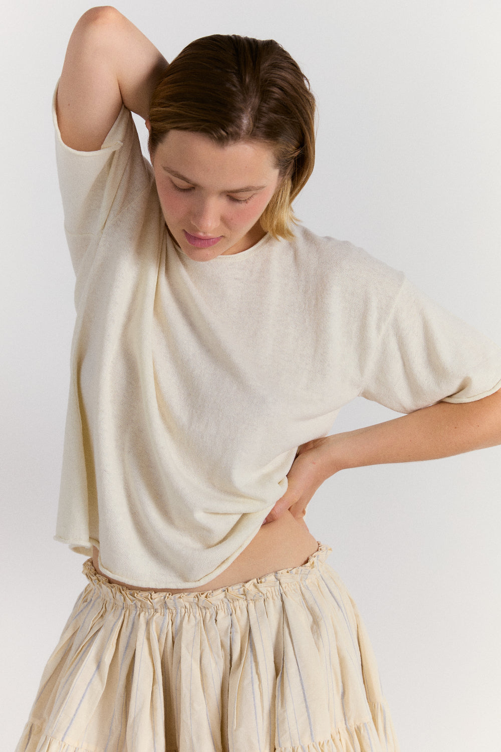 Loose Tee in Chalk