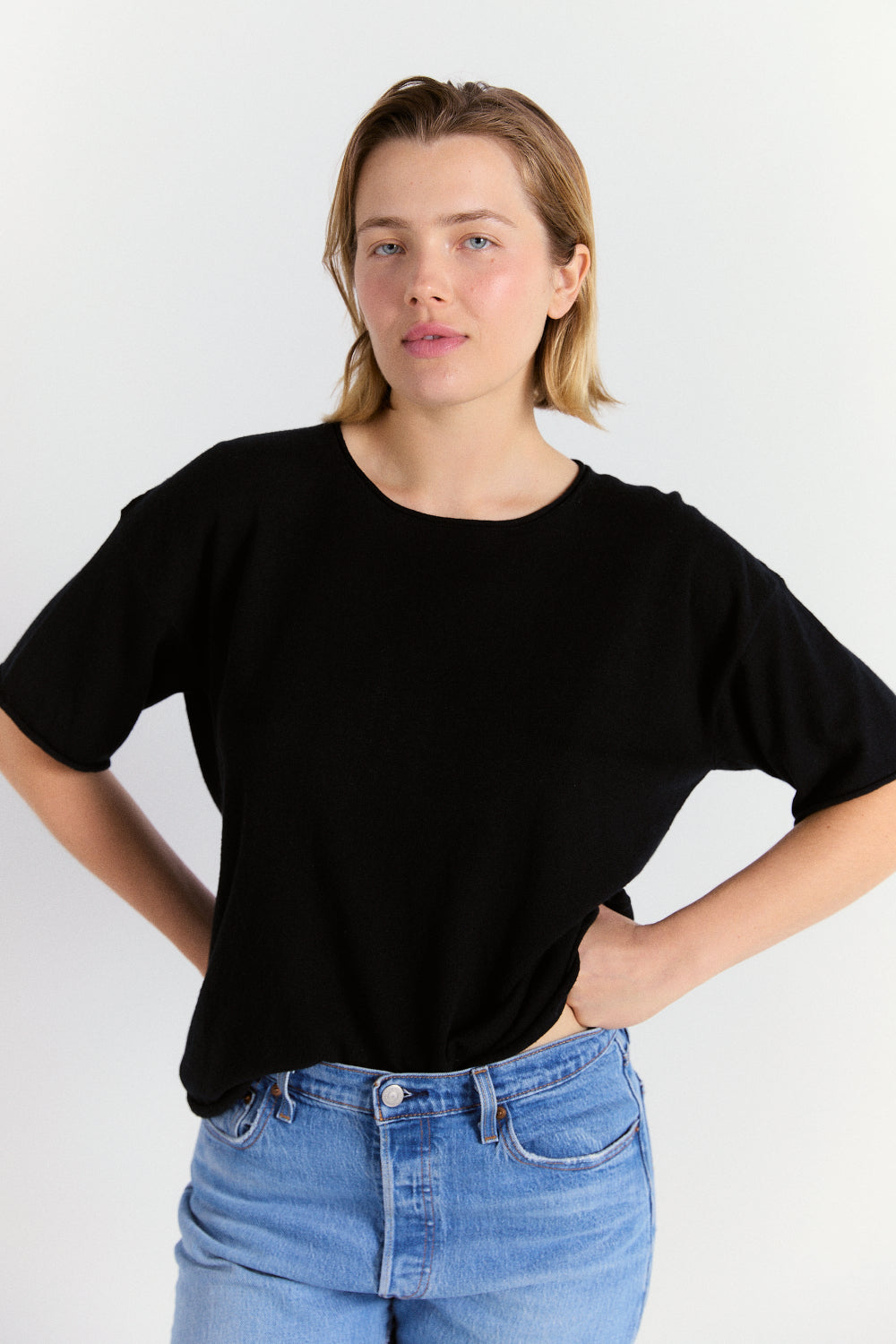 Loose Tee in Onyx