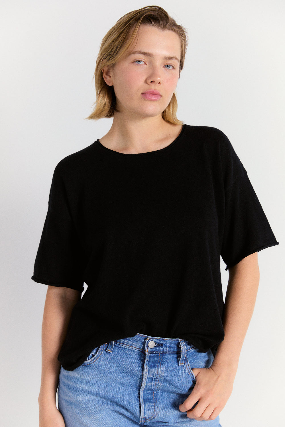 Loose Tee in Onyx