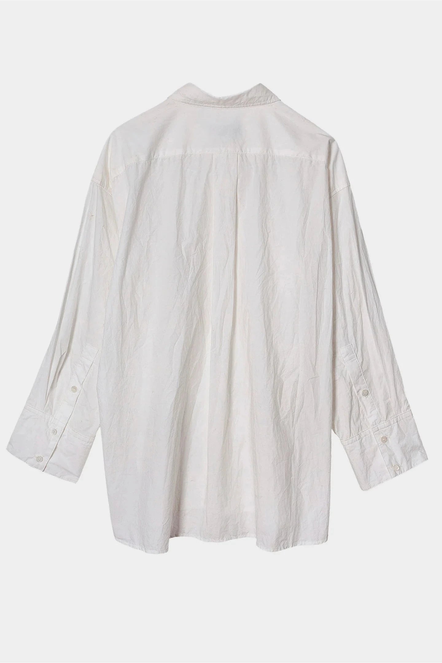 Crinkled Oversized Shirt - White