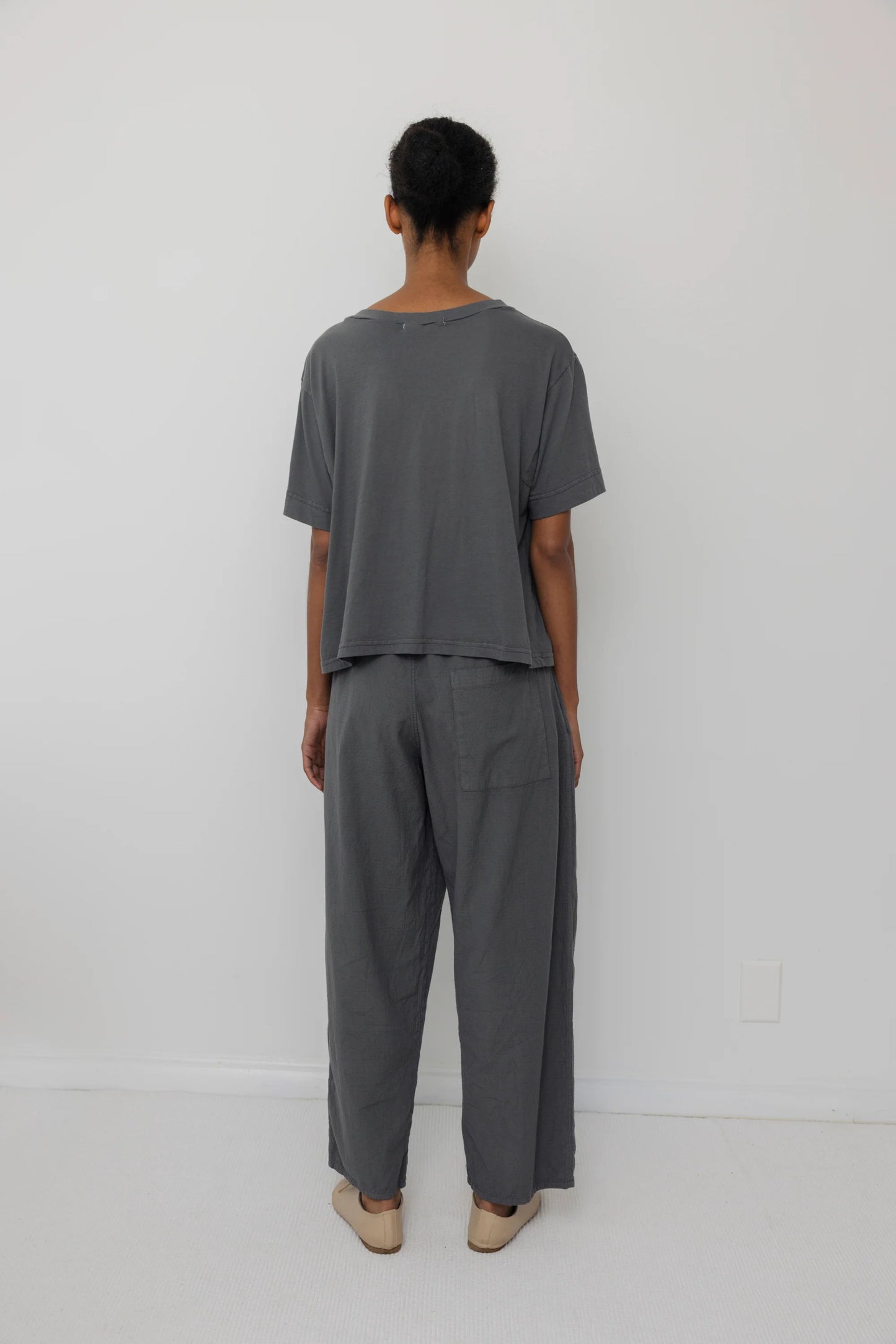 Wide Trouser - Stone