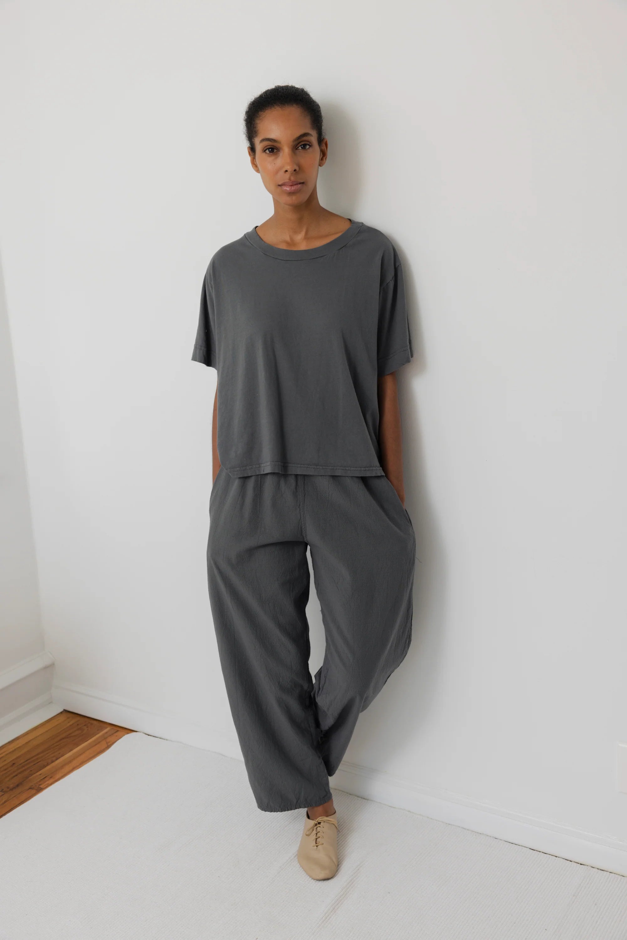 Wide Trouser - Stone