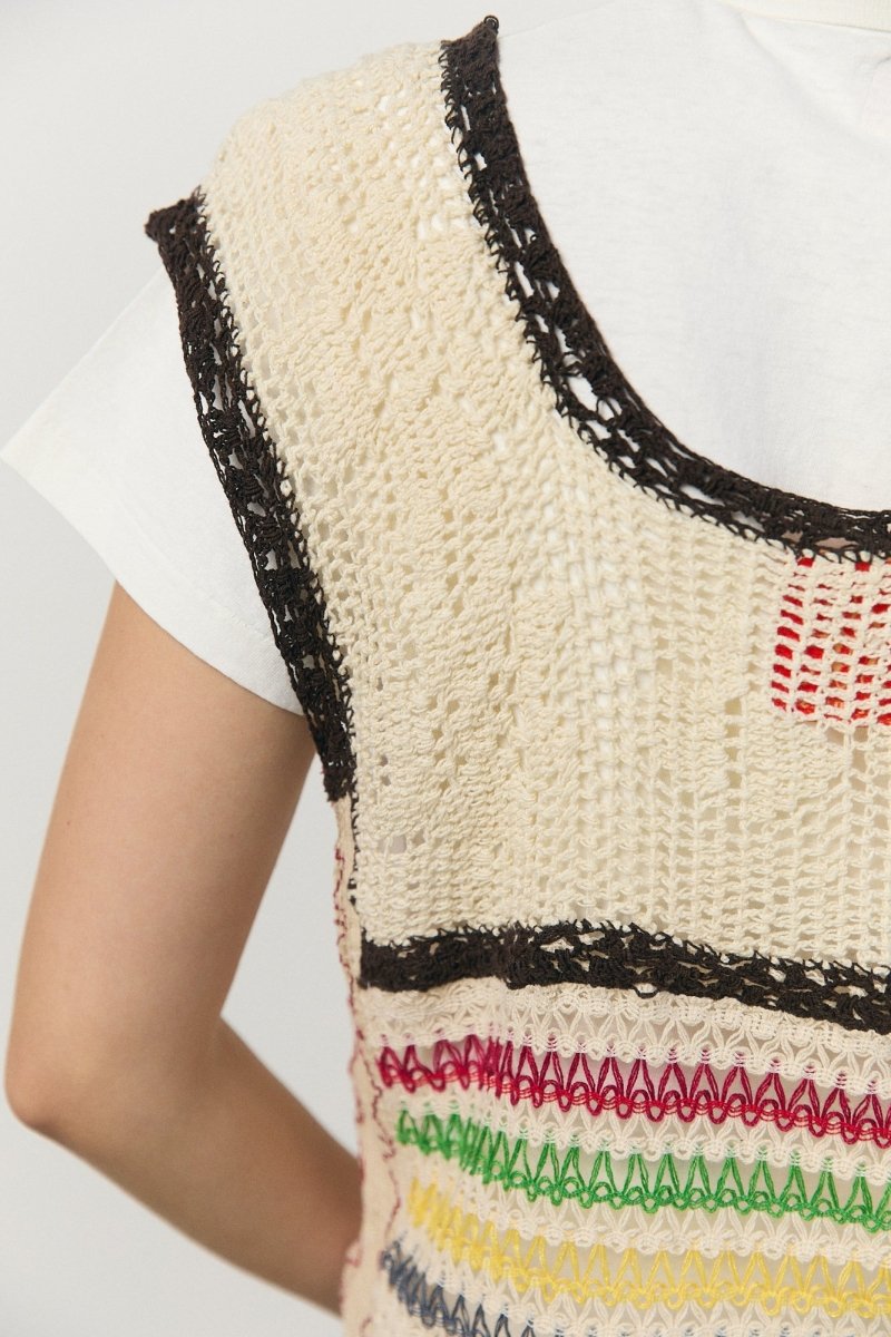Crochet Patchwork Vest - Soochie - Weedless