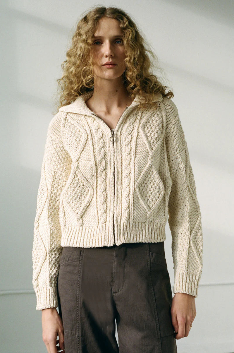 Donegal Cardigan in Natural