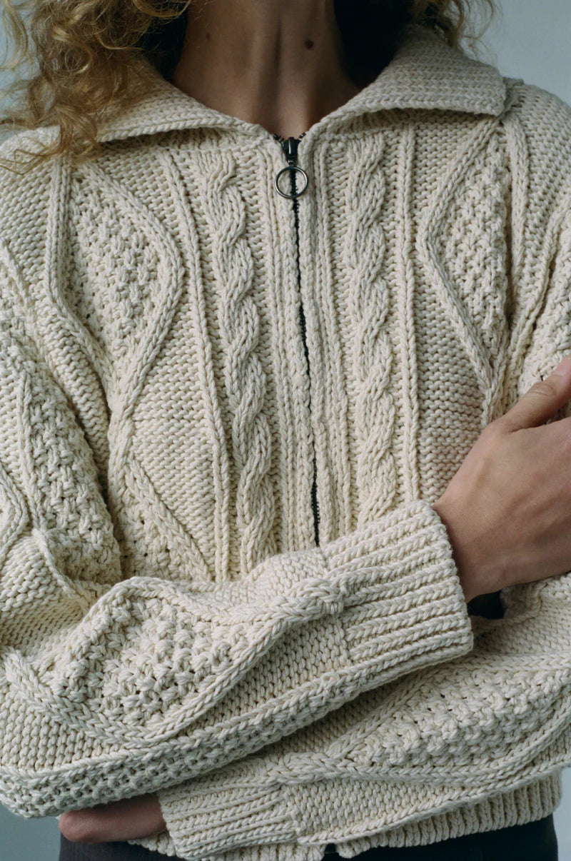 Donegal Cardigan in Natural