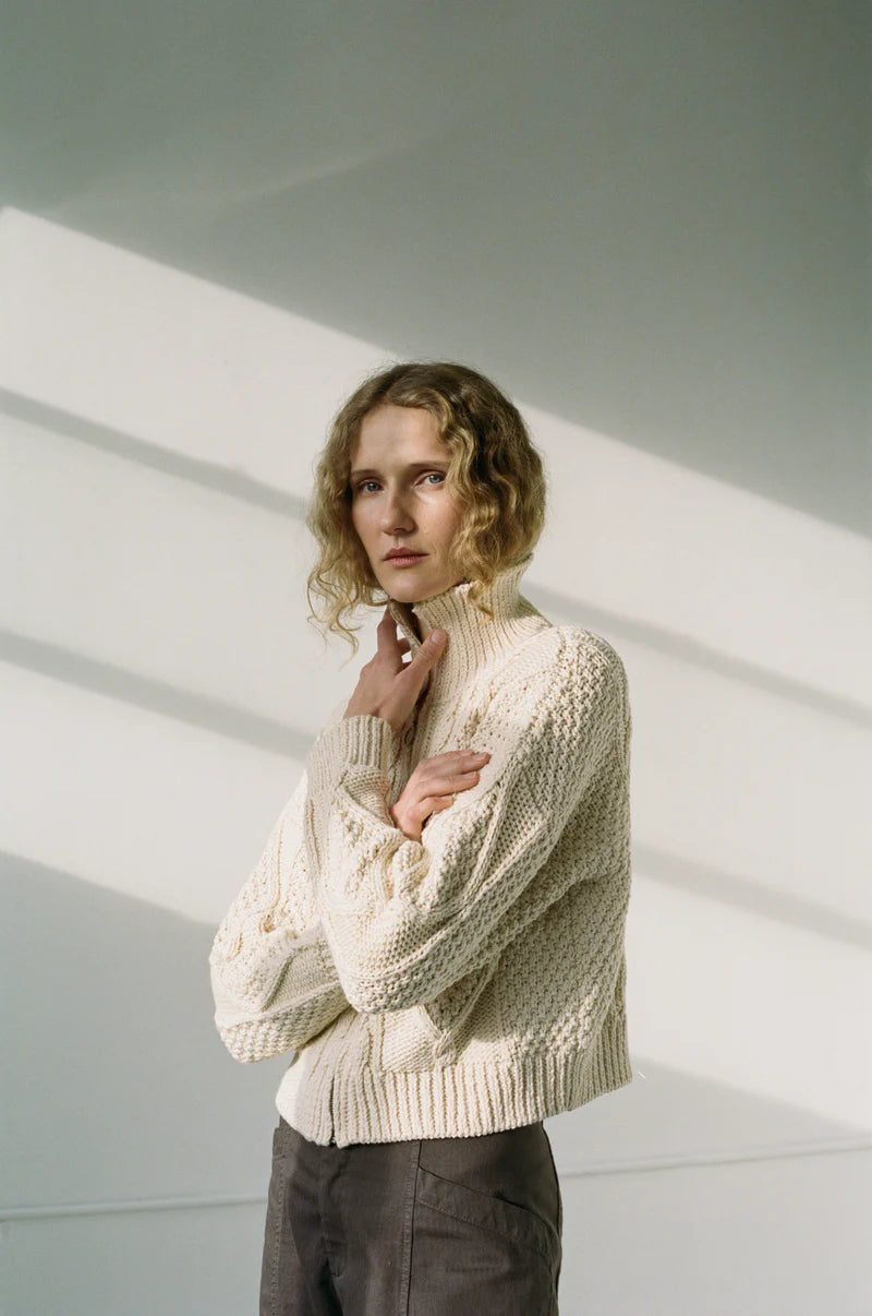 Donegal Cardigan in Natural