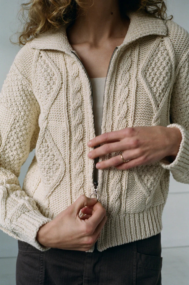 Donegal Cardigan in Natural