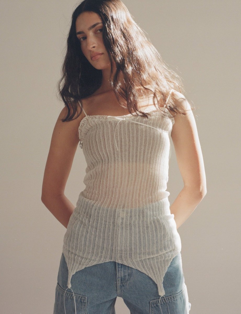 Lace Camisole in Off - White - Soochie - Euchronia
