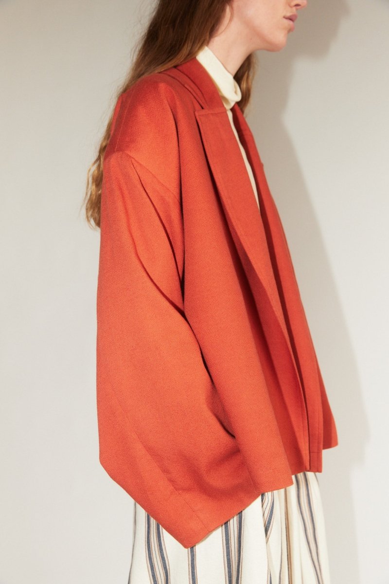 Oversized Cropped Jacket in Terracotta - Soochie - Marrakshi Life